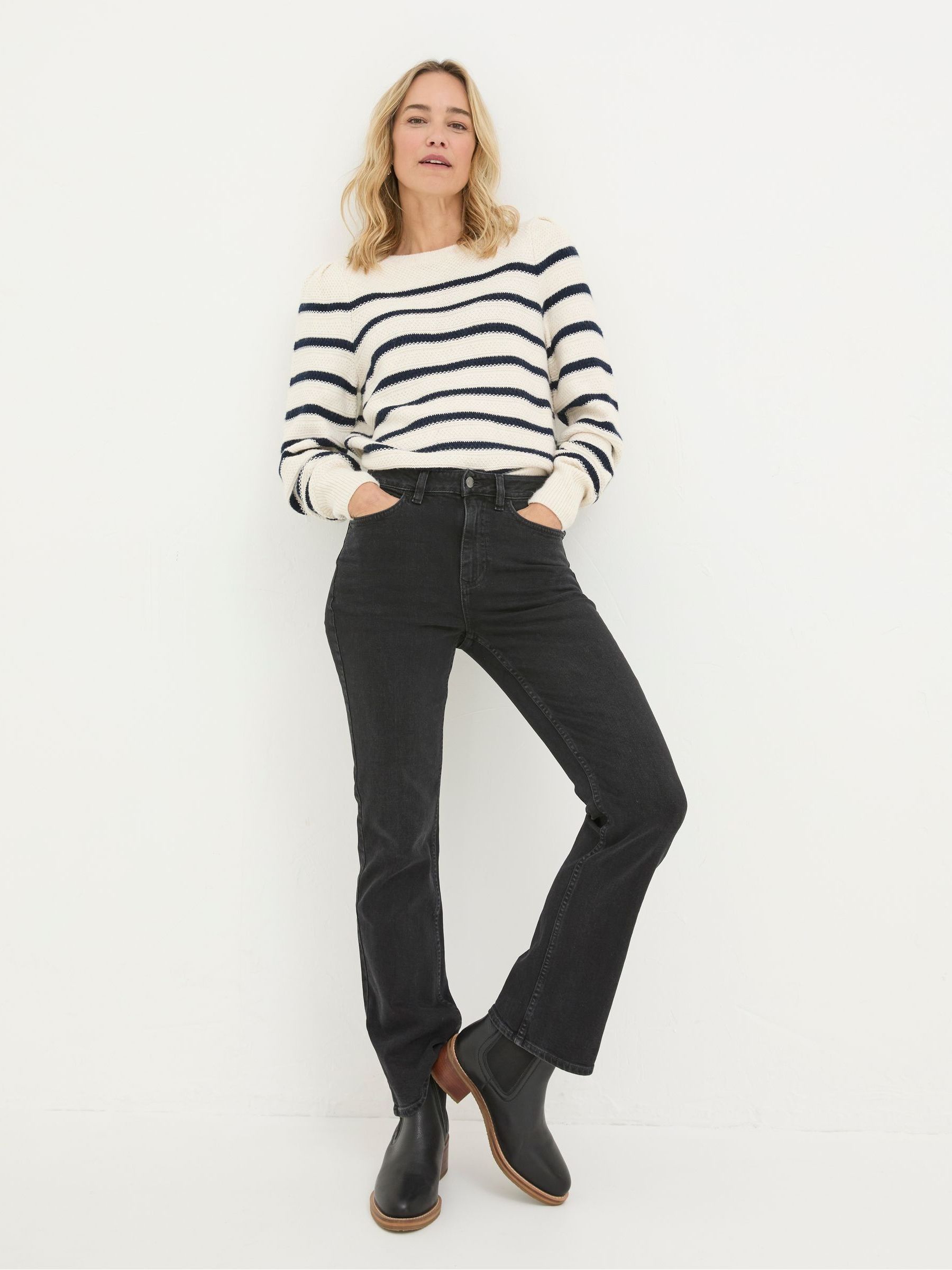 Brooke Black Bootcut Jeans - Image 1 of 6