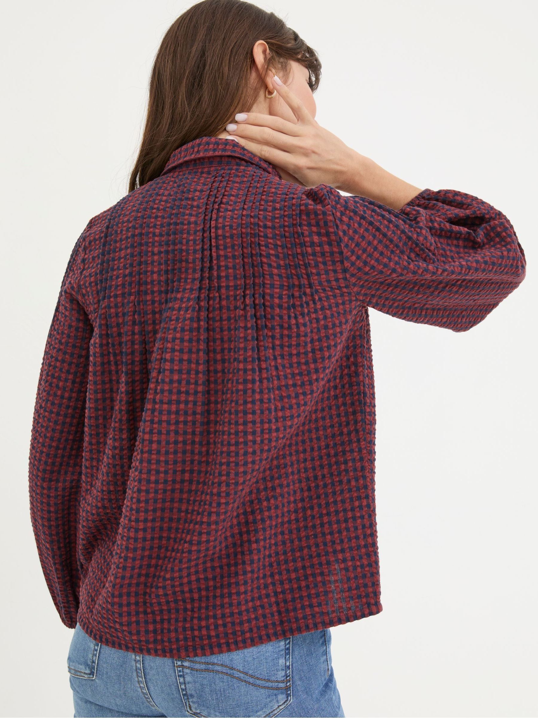 Elsie Red Gingham Blouse - Image 2 of 5