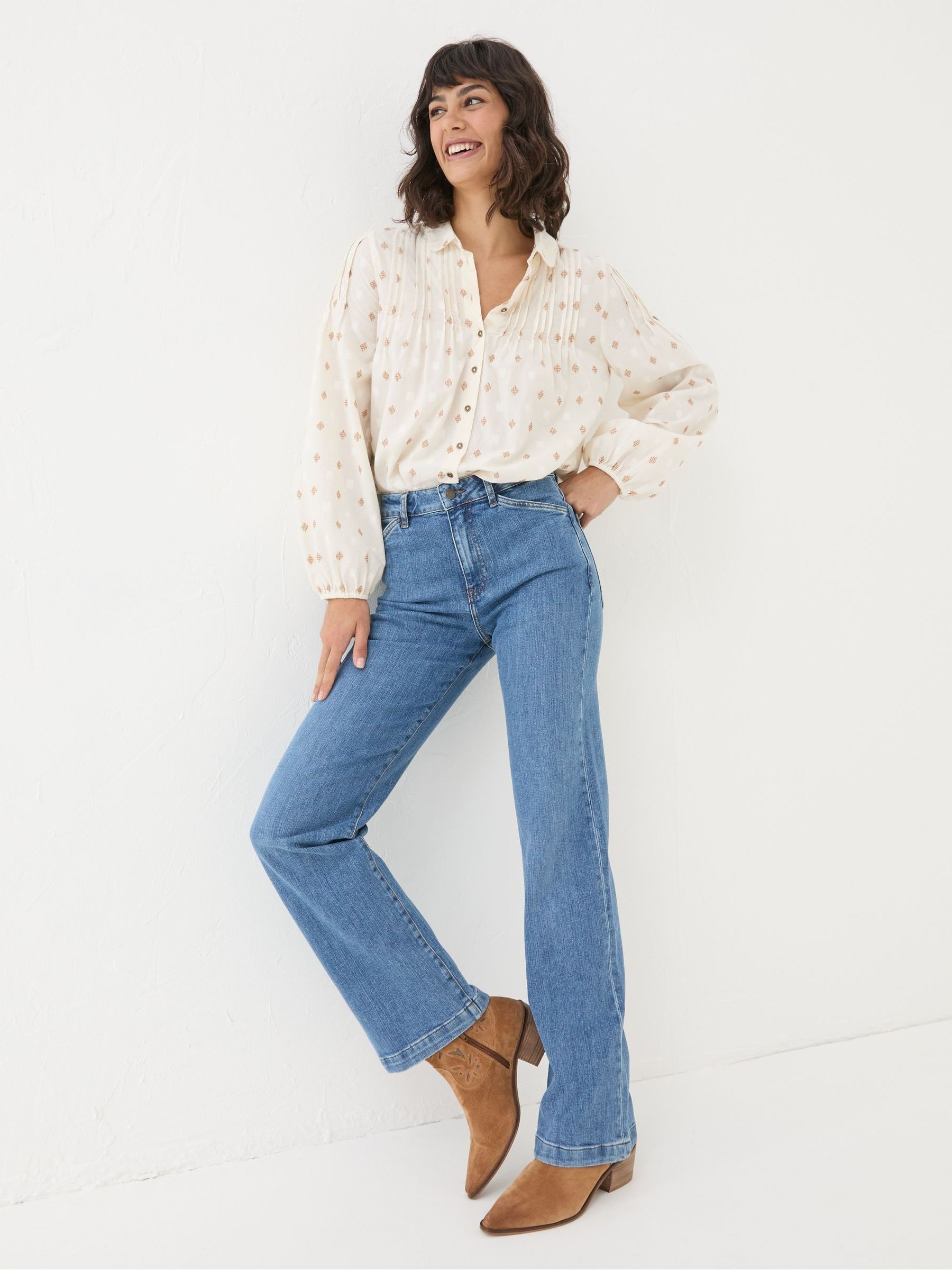 Elise Denim Vintage Wide Leg Jeans - Image 1 of 7