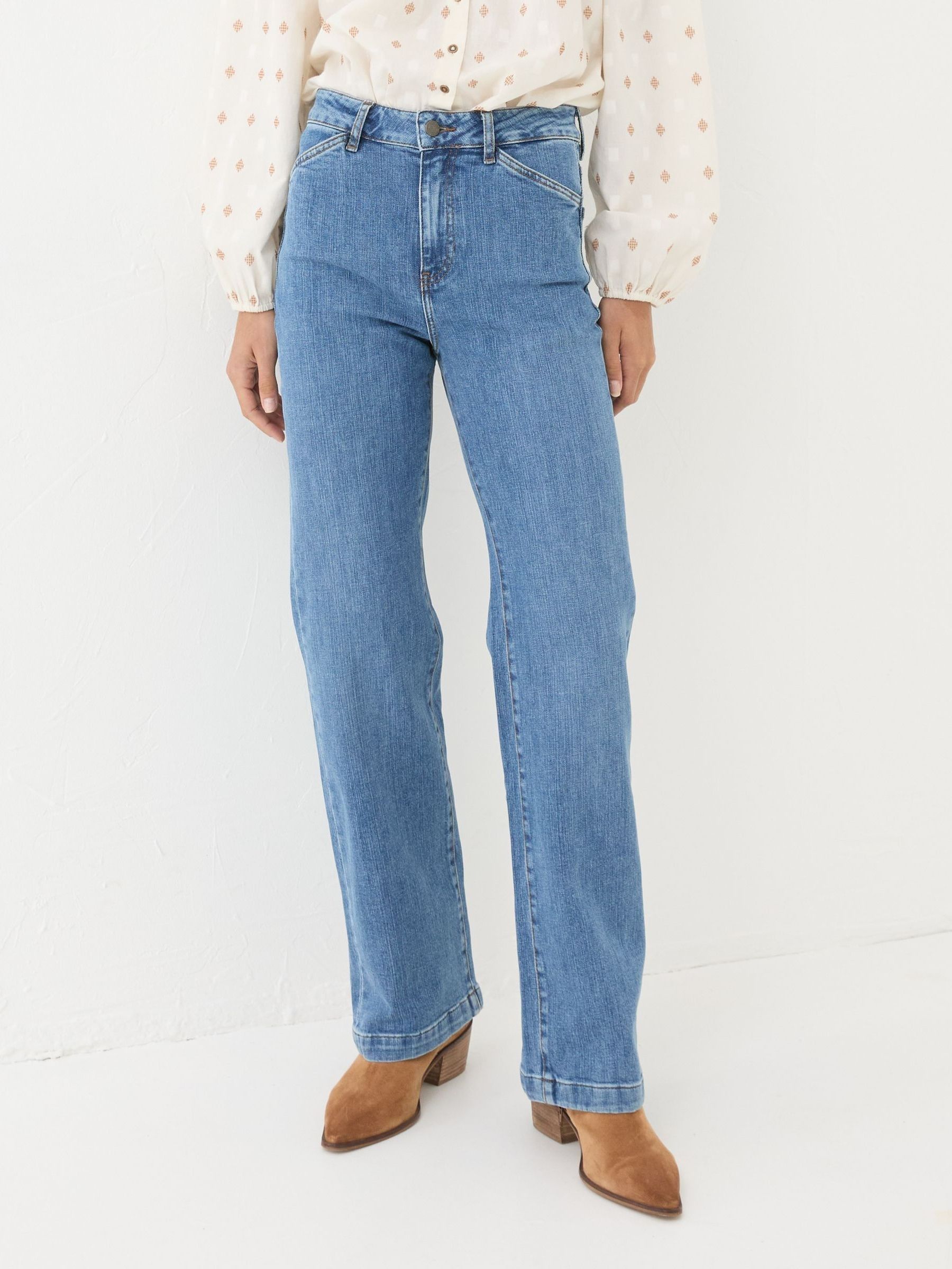Elise Denim Vintage Wide Leg Jeans - Image 4 of 7