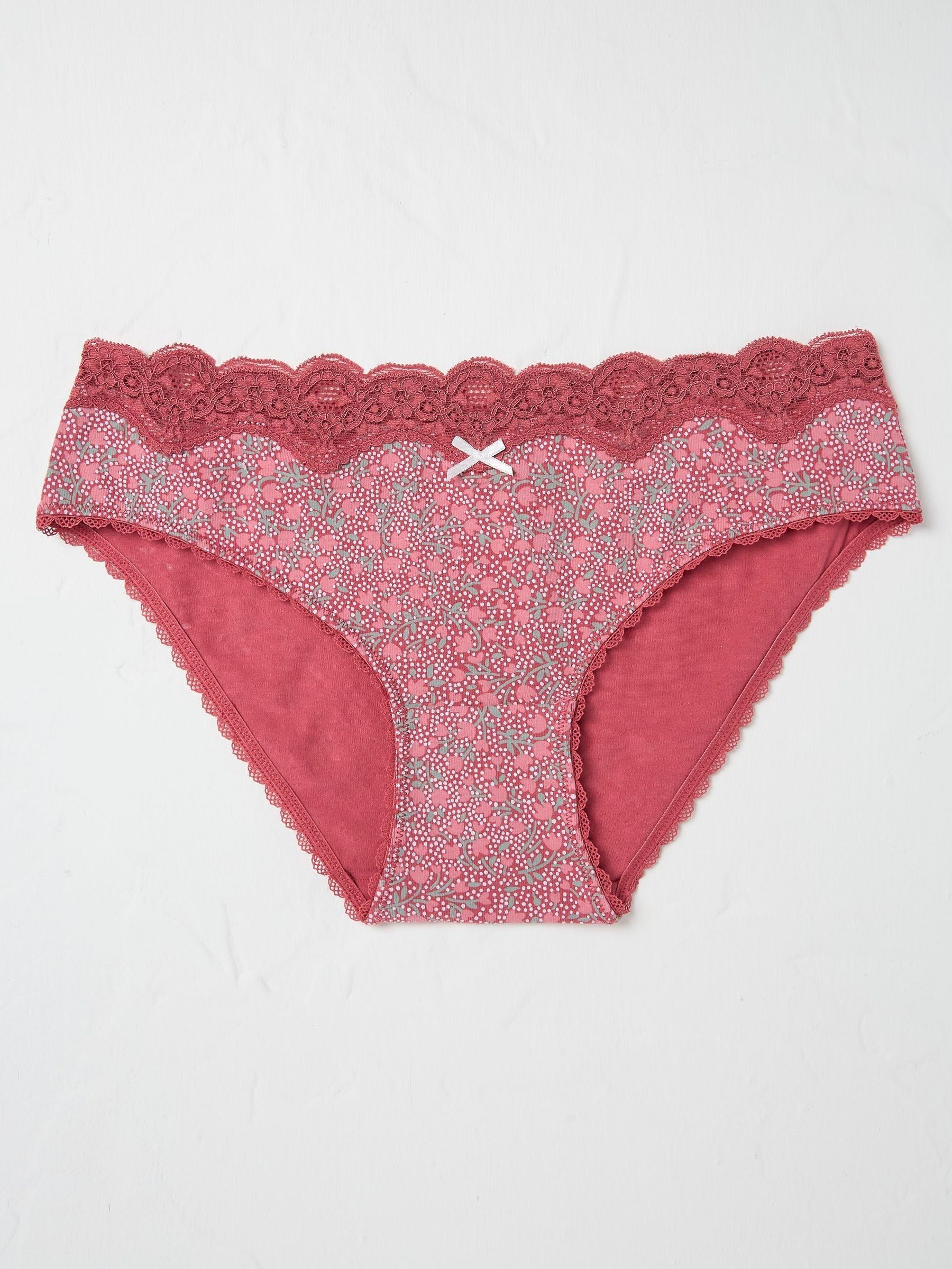 Martha Red Floral Mini Knickers - Image 1 of 2