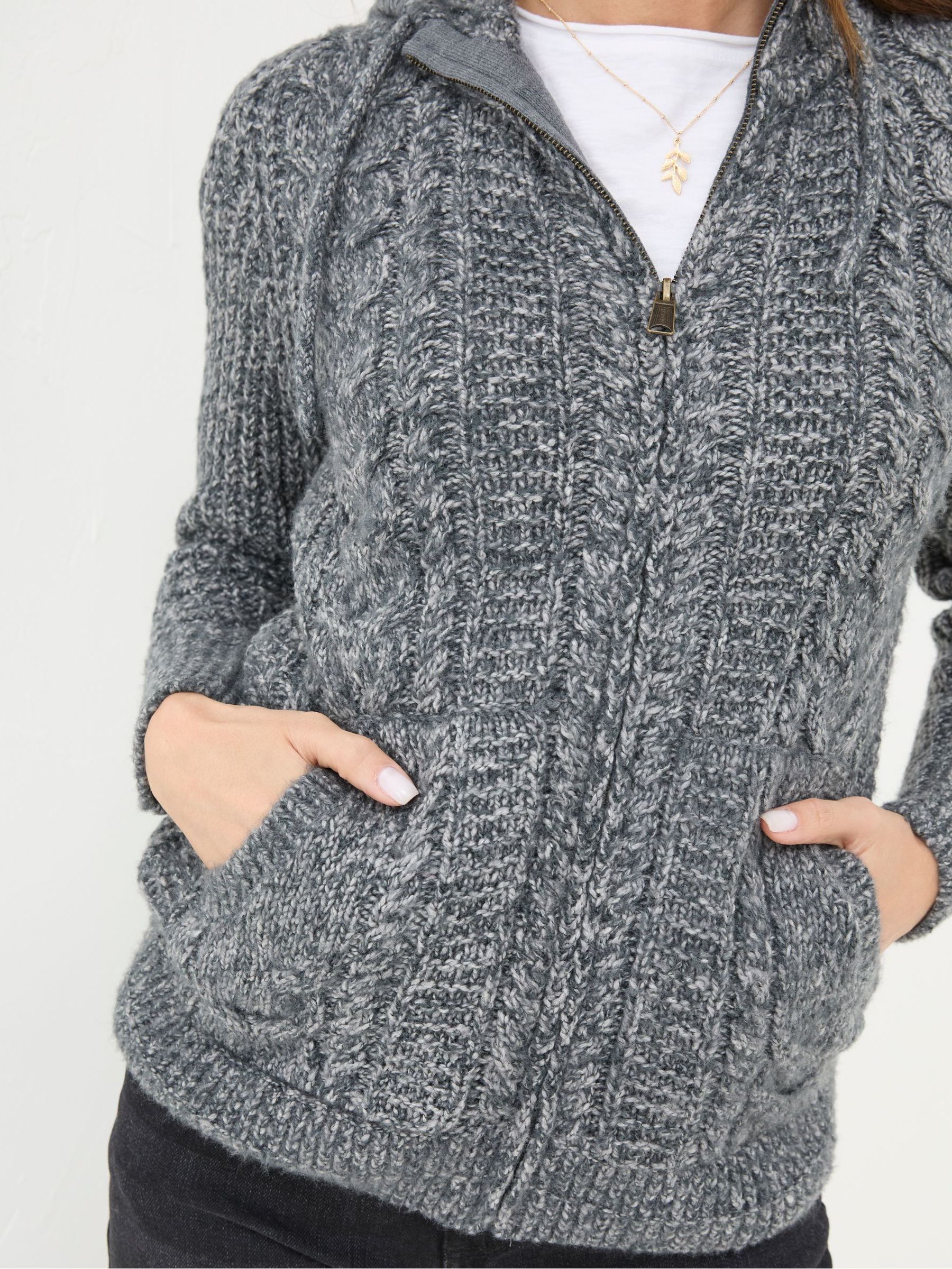 Alicia Charcoal Grey Hoodie - Image 4 of 5