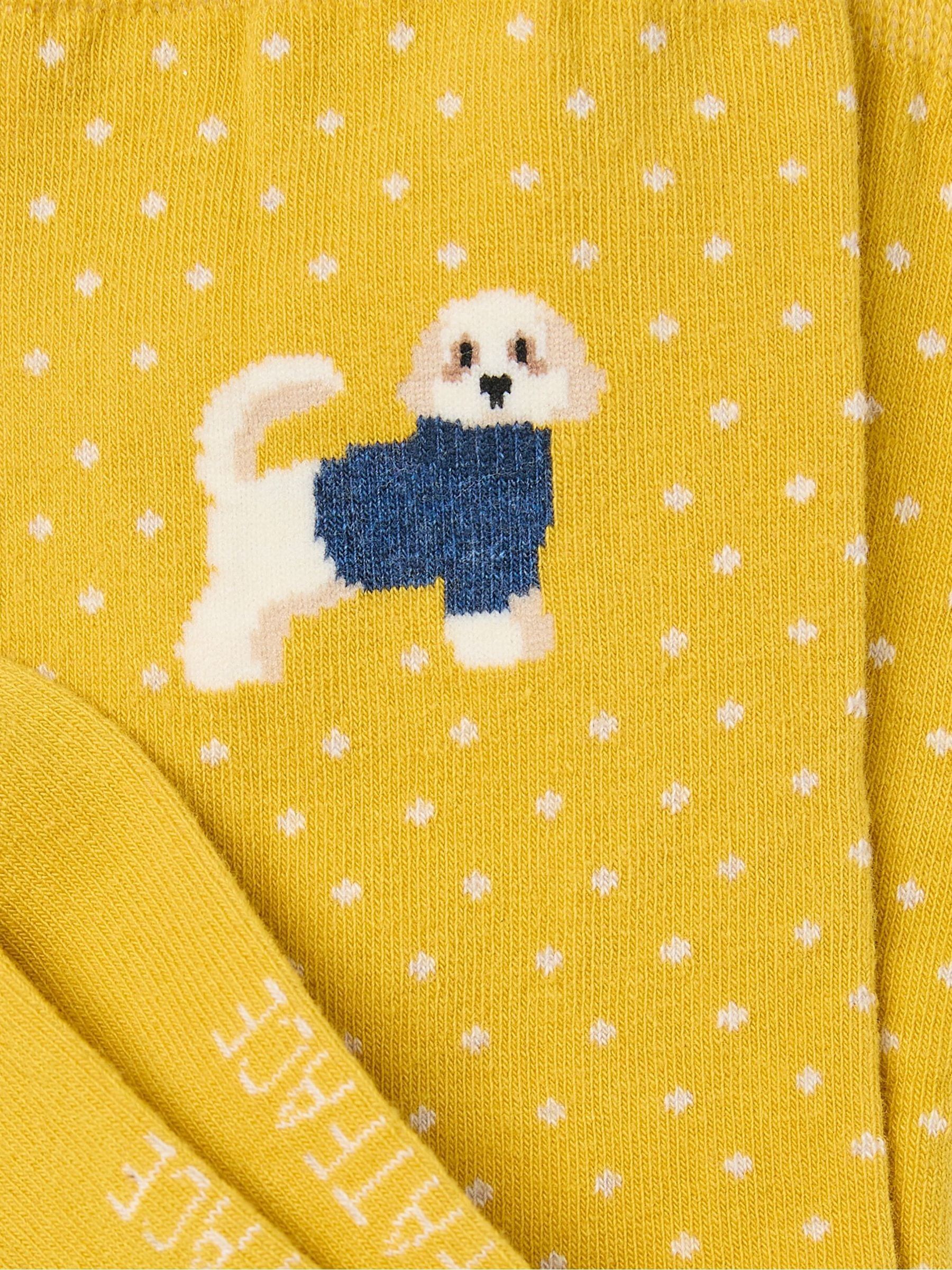 Yellow Cockapoo Womens Socks 1 Pack (size 4-7) - Image 2 of 2