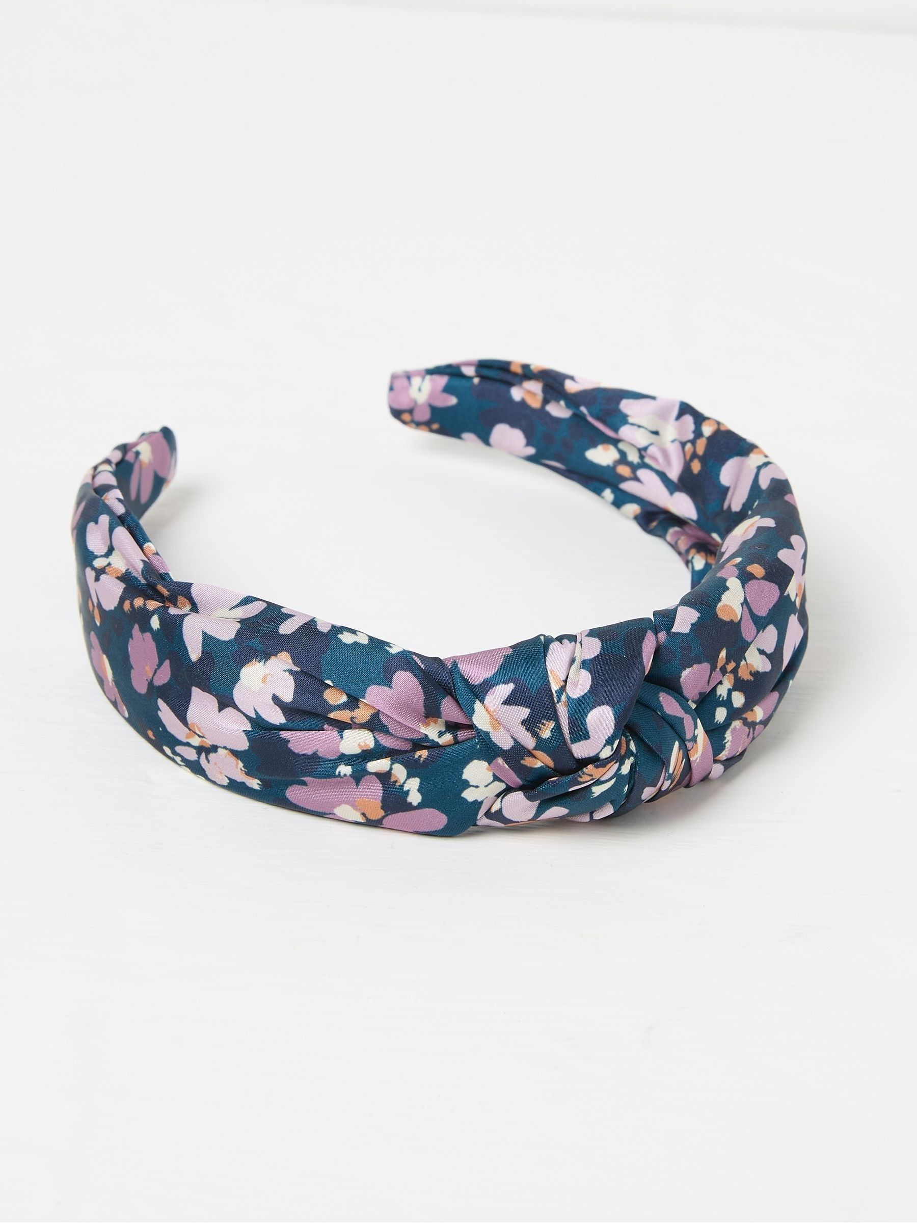Teal Blue Ditsy Print Headband - Image 1 of 2
