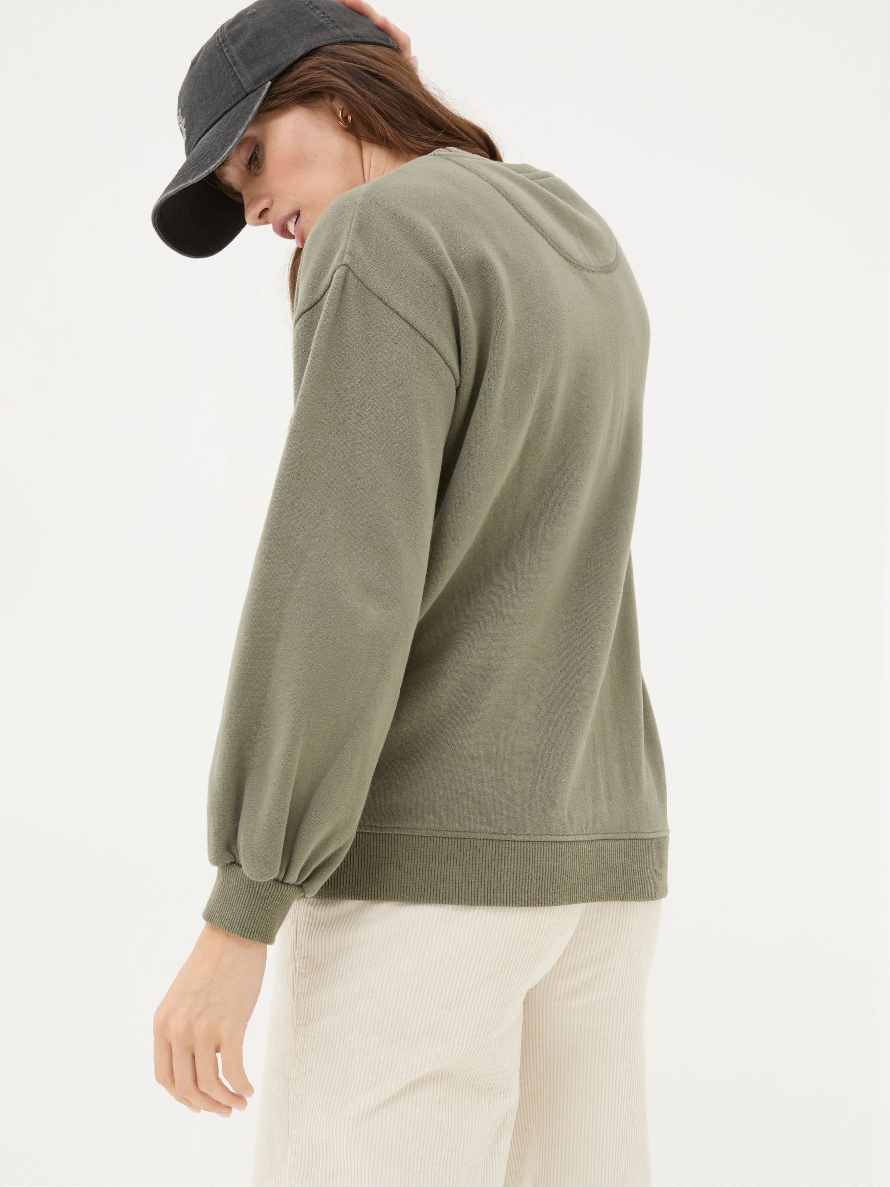 Alex Green Khaki Graphic Pocket Sweat Top - Image 2 of 6