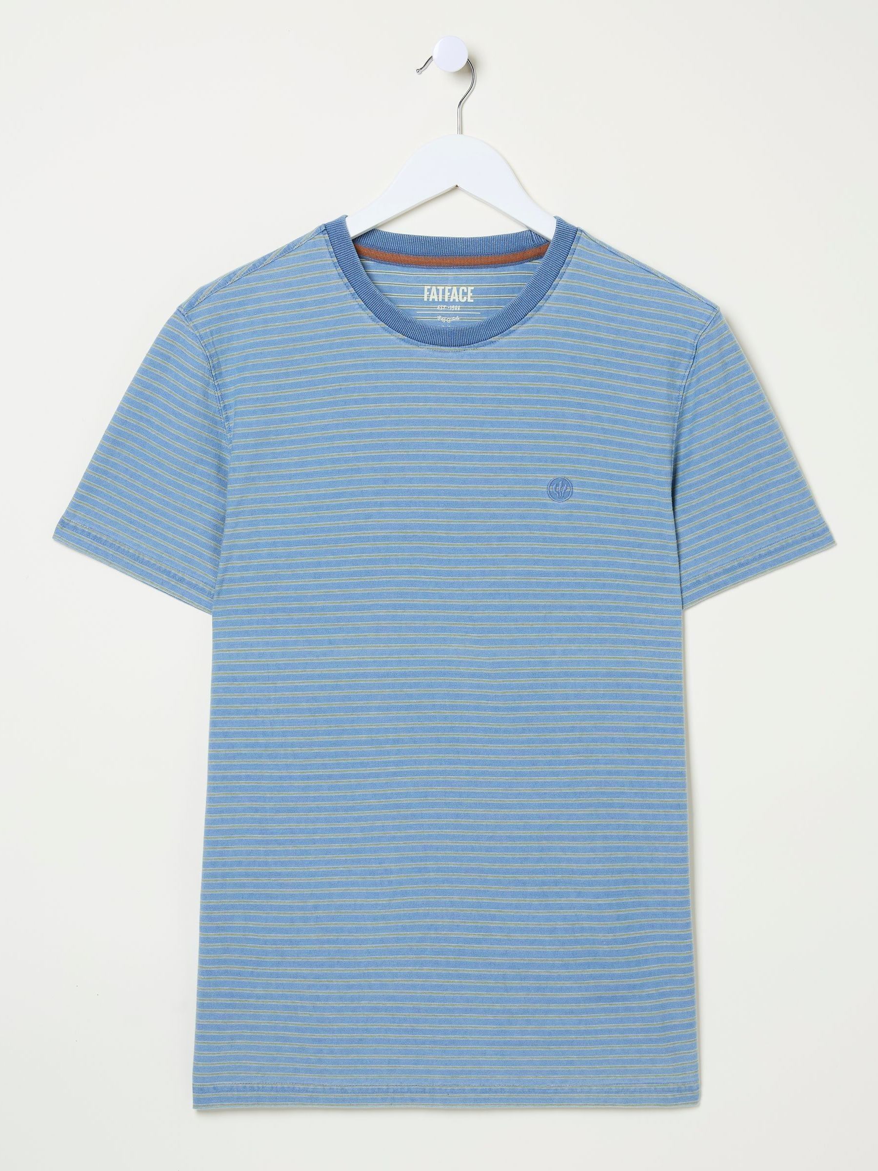 Teal Blue Indigo Stripe T Shirt - Image 5 of 6