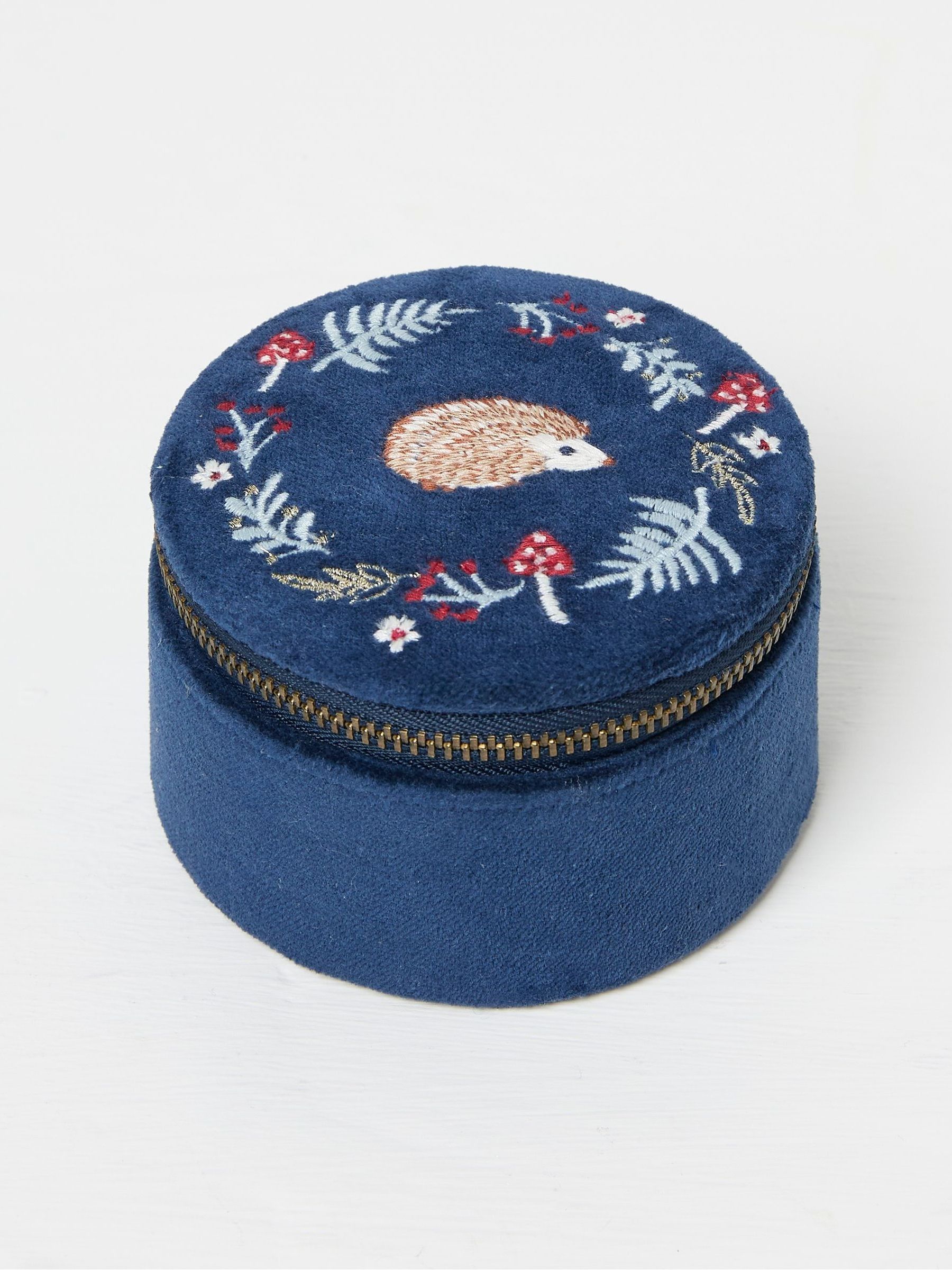 Blue Hedgehog Travel Jewellery Box - Image 1 of 2