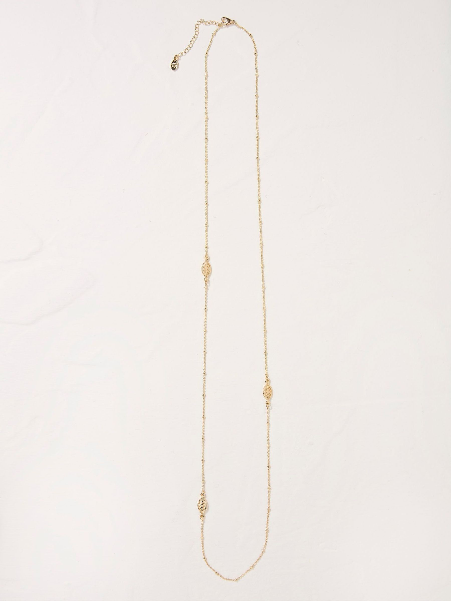 Gold Tone Leaf Necklace - Image 1 of 4