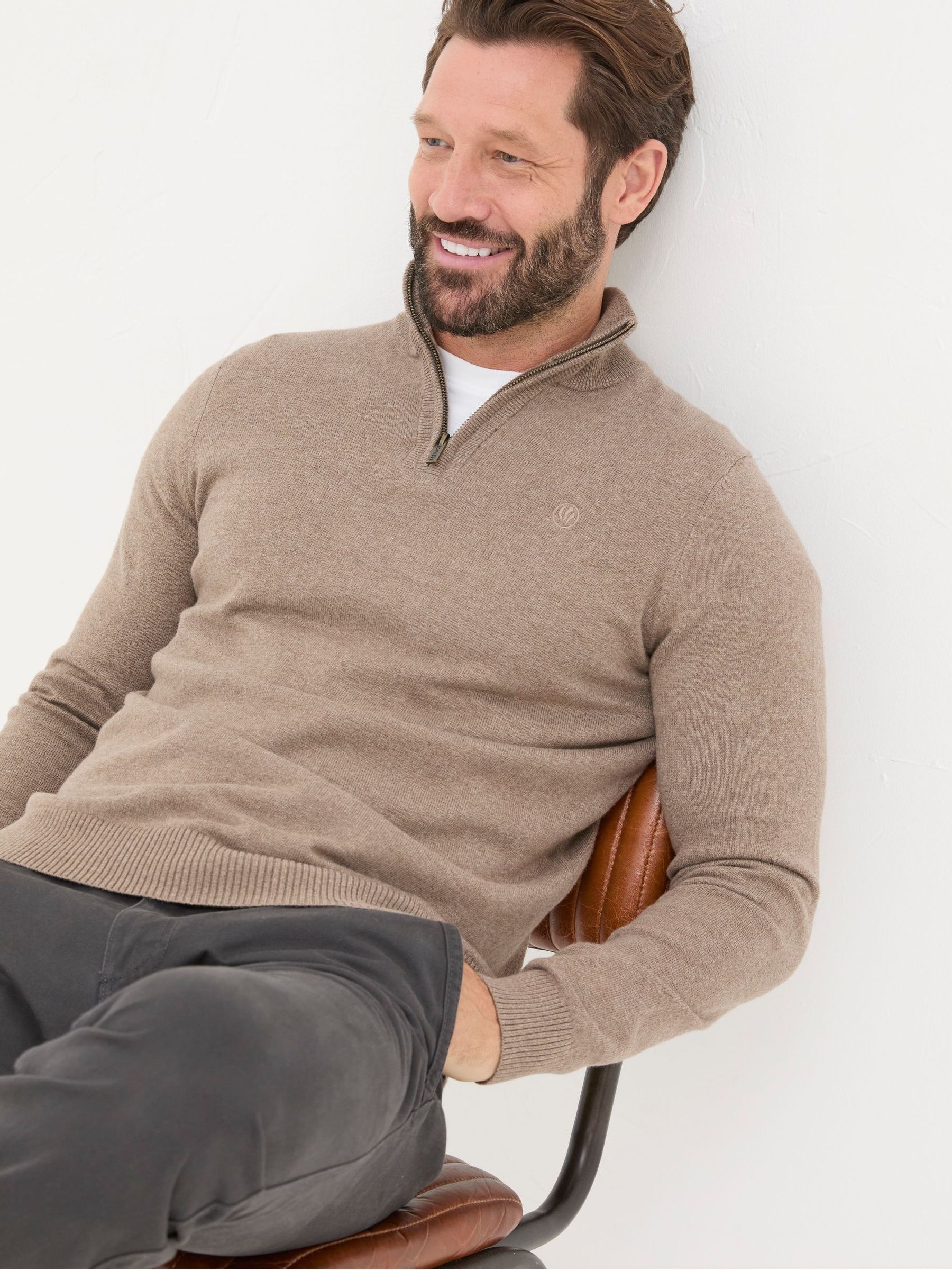 Rye Natural Beige Half-Neck Jumper - Image 3 of 5