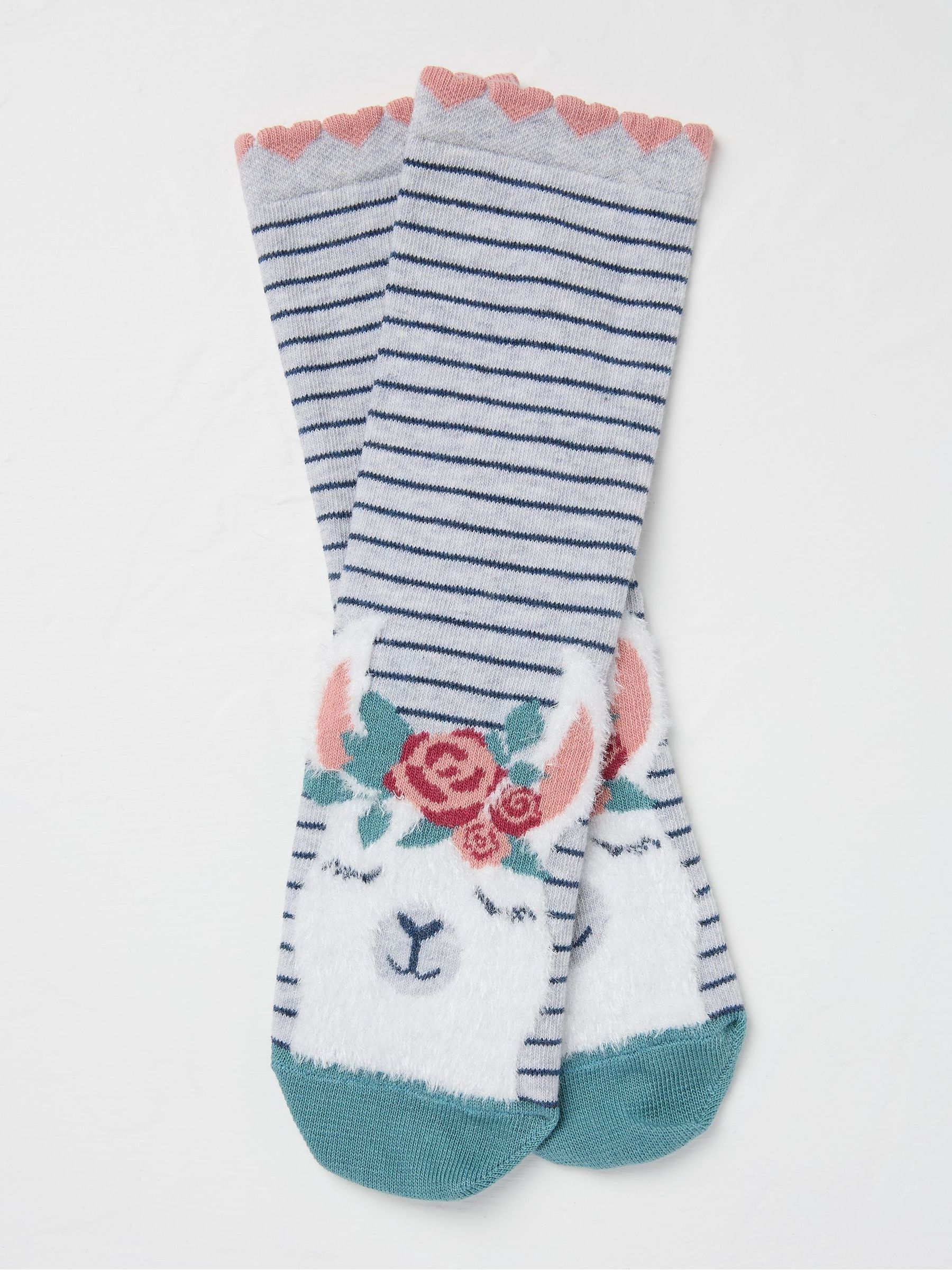 Grey Llama Women's Toe Socks 1 Pack (size 4-7) - Image 1 of 2