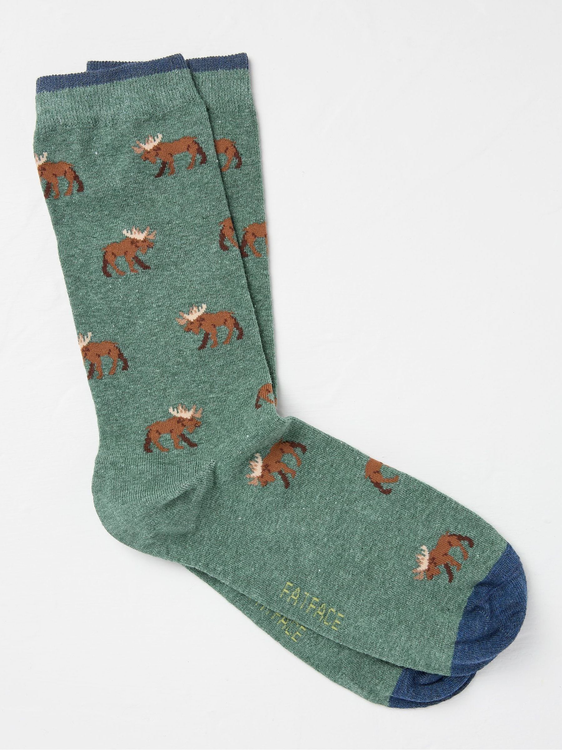 Green Moose Men's Socks 1 Pack - Image 1 of 2