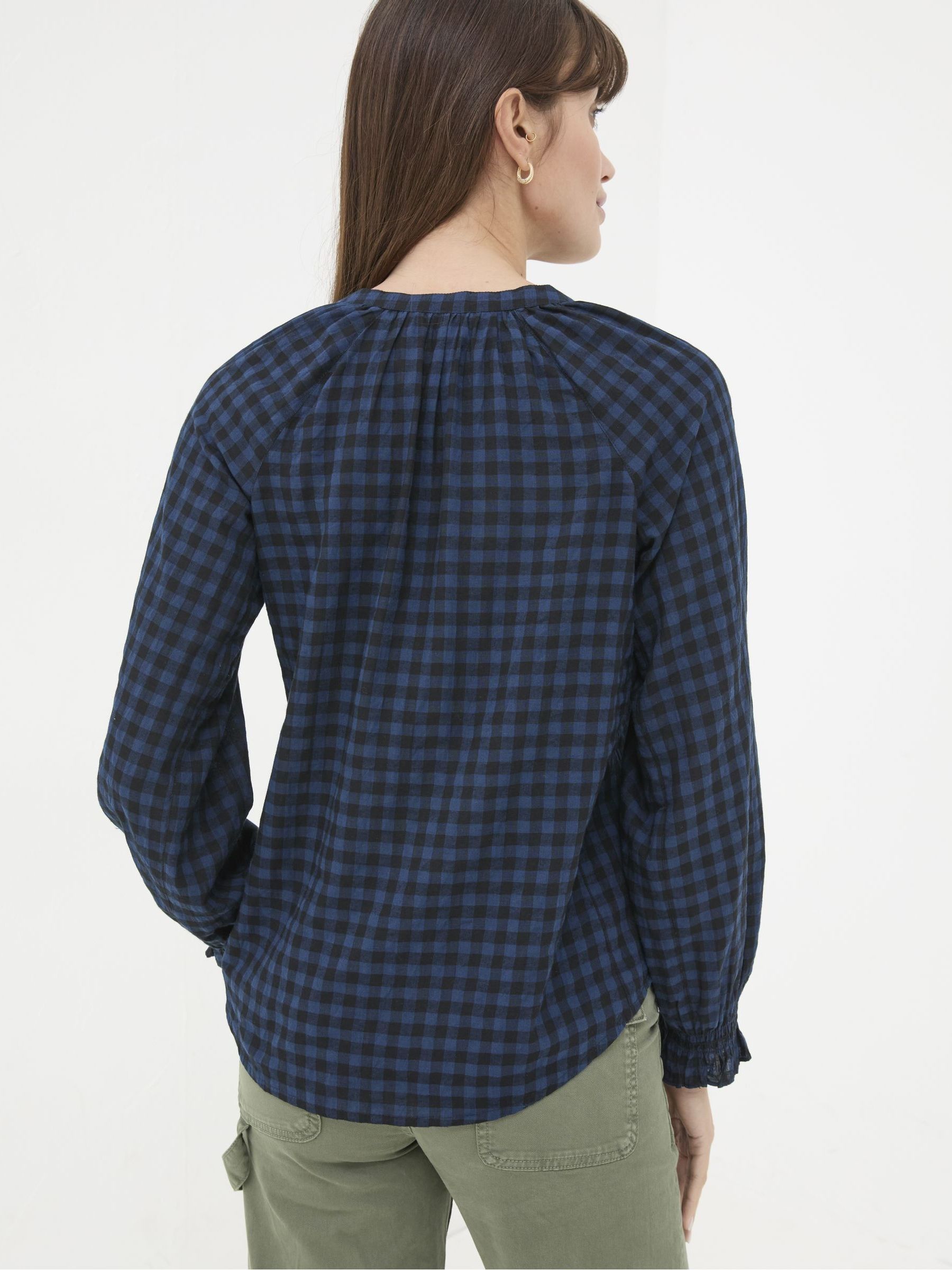 Pacey Blue Pacey Gingham Blouse - Image 2 of 5