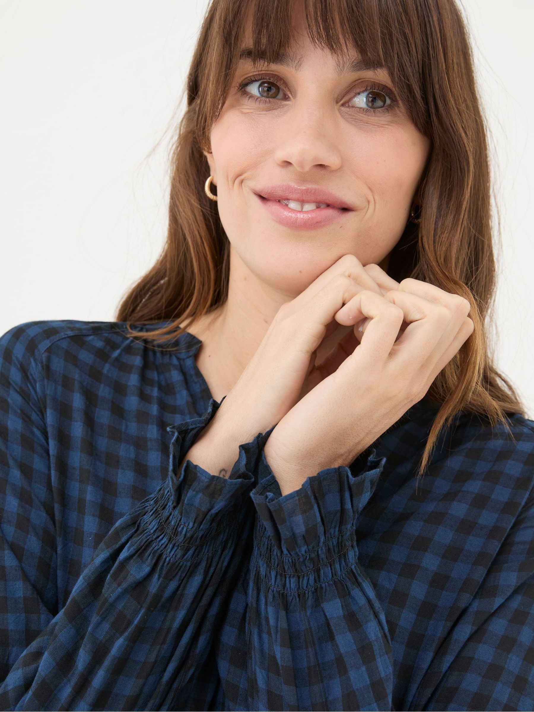 Pacey Blue Pacey Gingham Blouse - Image 4 of 5