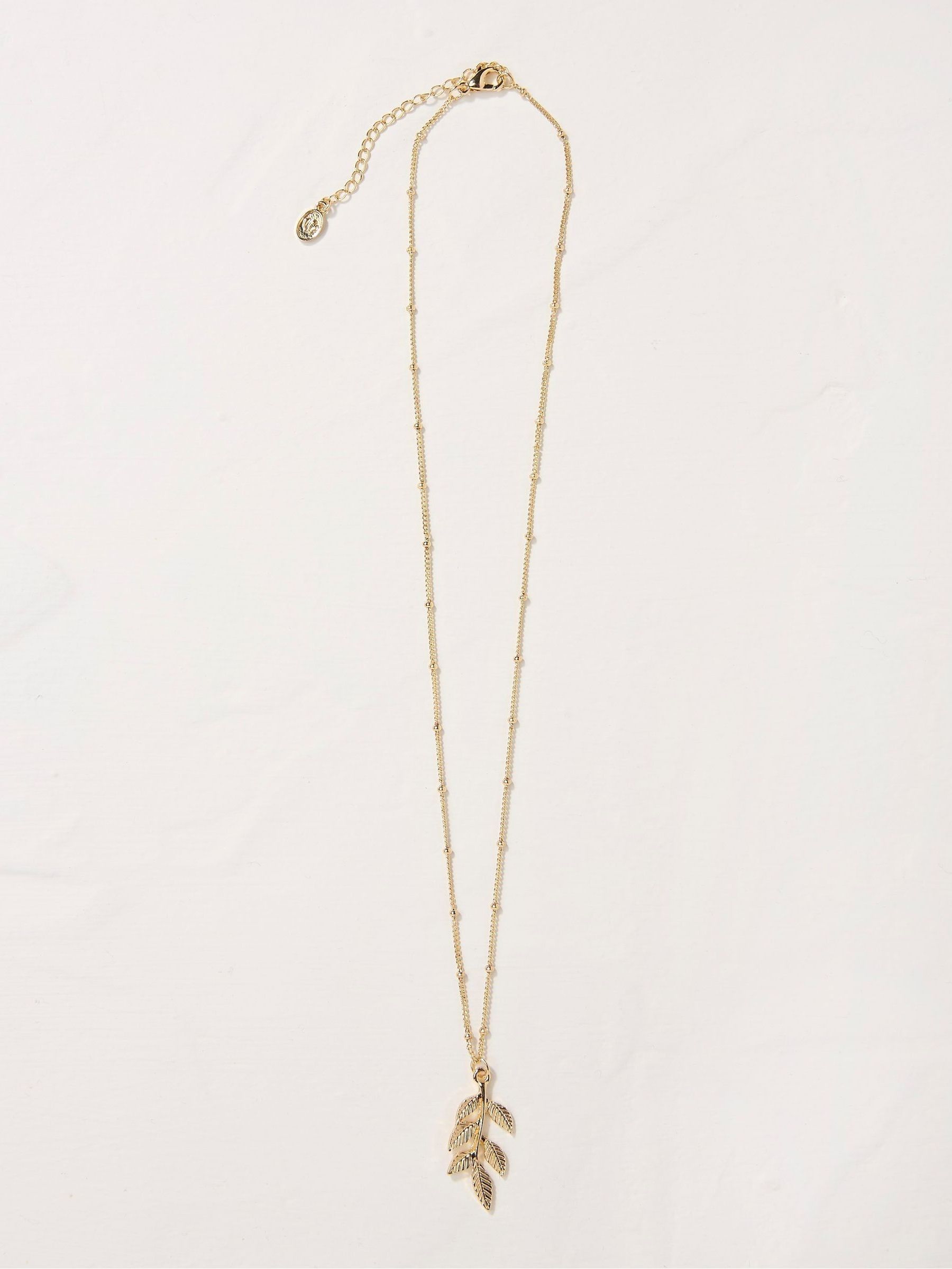 Gold Tone Leaf Necklace - Image 1 of 2