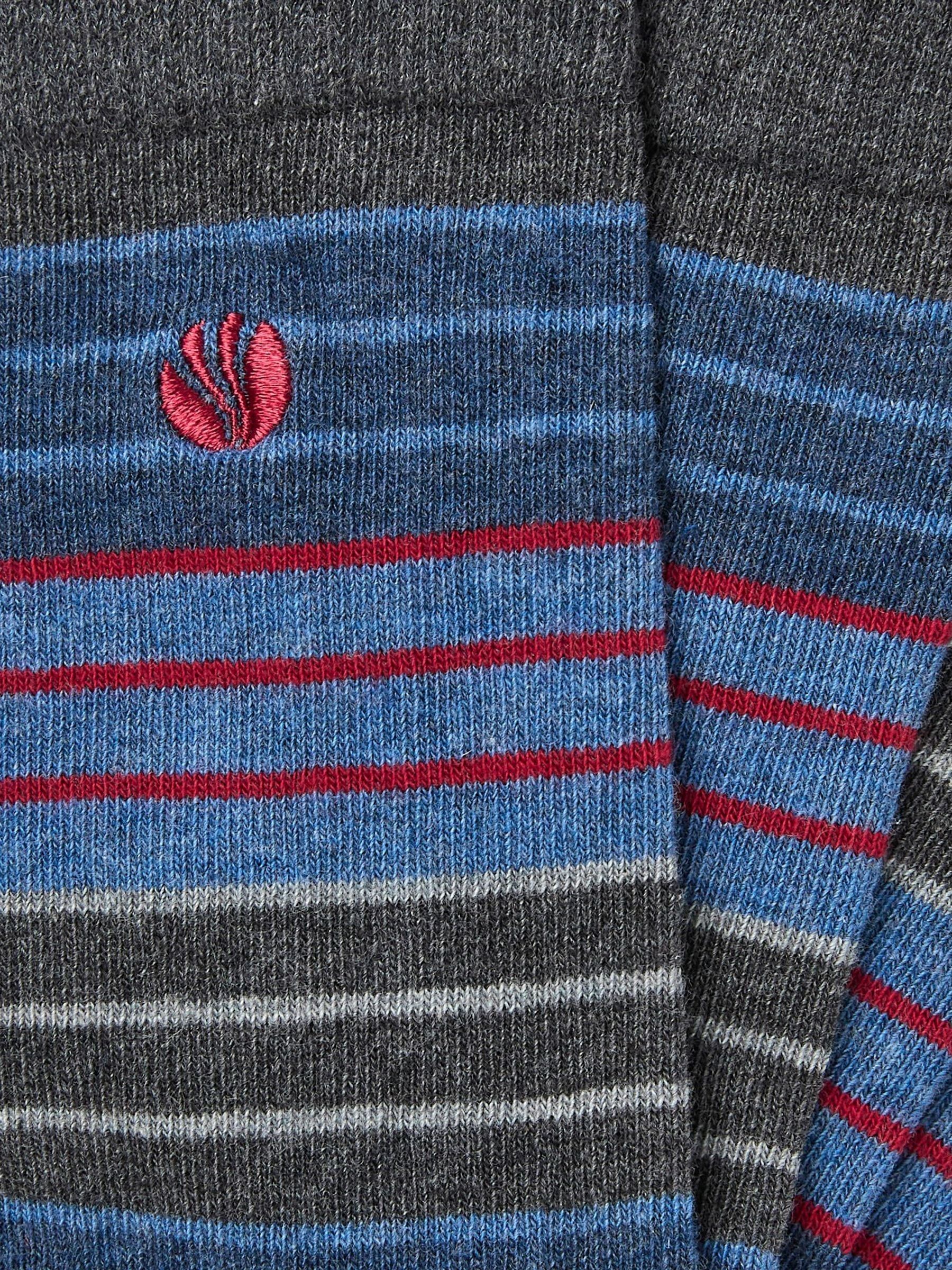 Blue & Green Stripe Men's Socks 1 Pack - Image 2 of 2 Blue & Green Stripe Men's Socks 1 Pack - Image 2 of 2