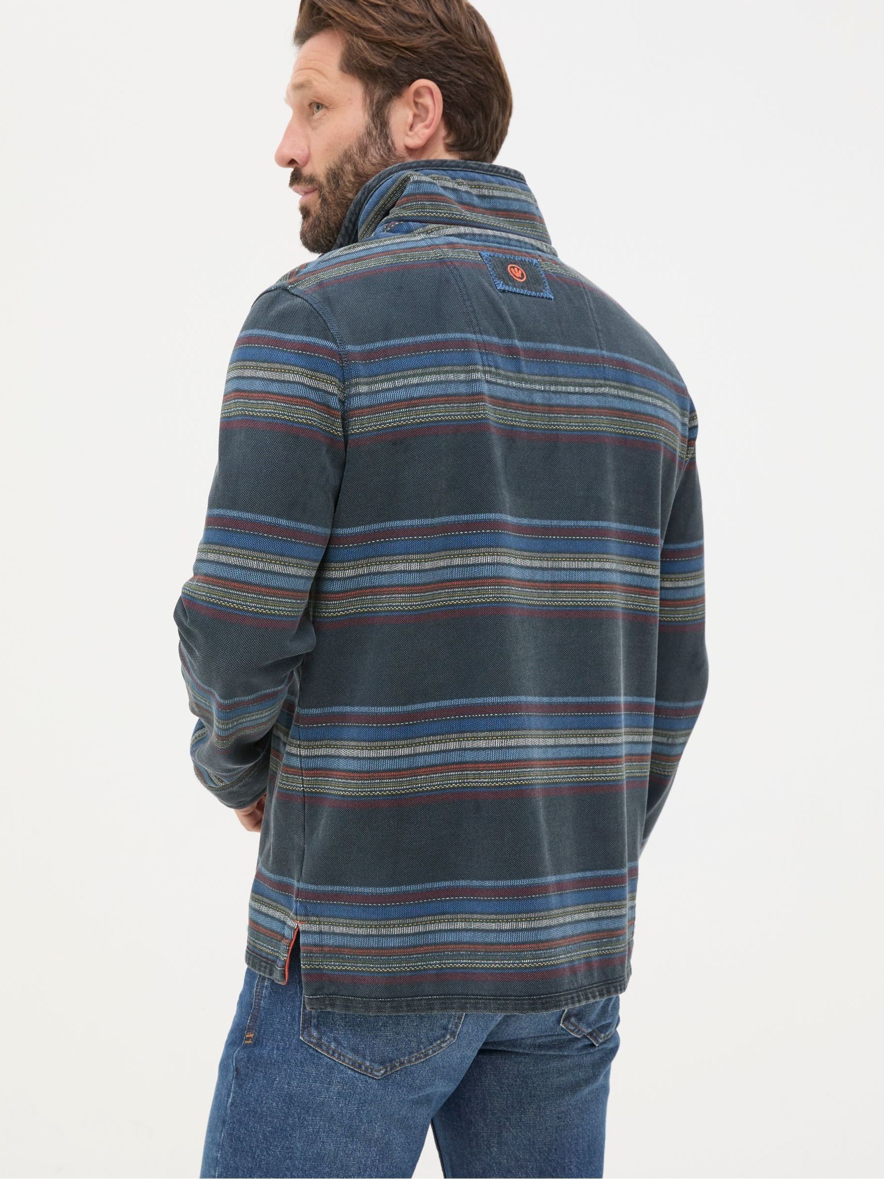 Airlie Blue Stripe Panel Sweatshirt - Image 2 of 6