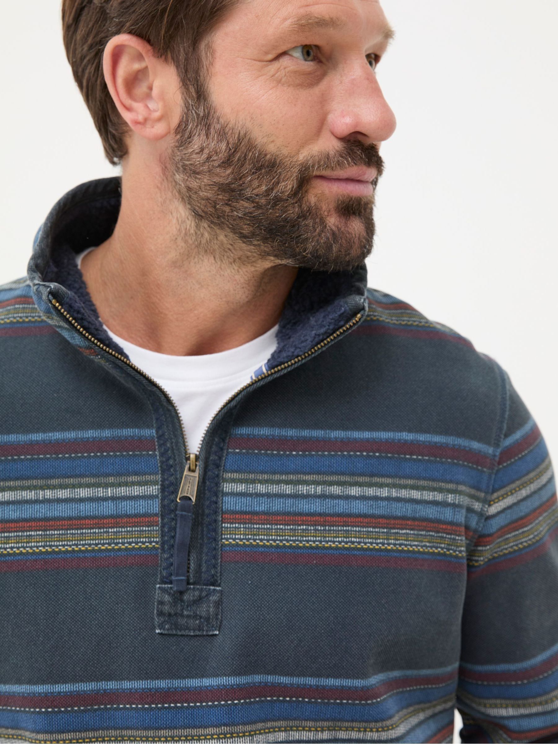 Airlie Blue Stripe Panel Sweatshirt - Image 4 of 6