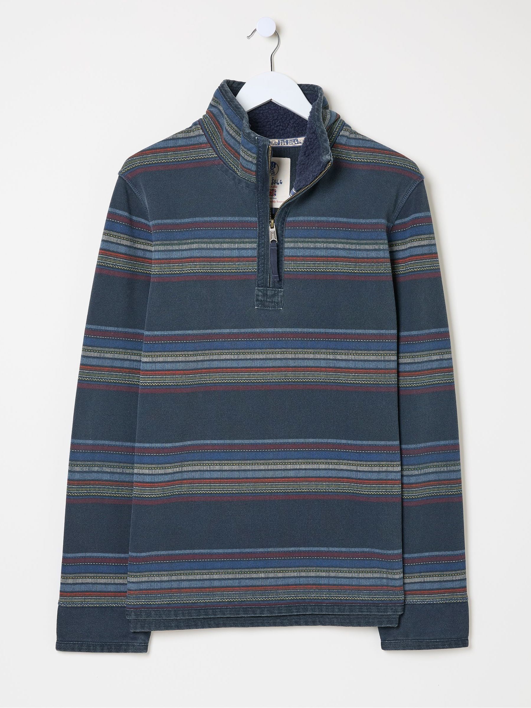Airlie Blue Stripe Panel Sweatshirt - Image 6 of 6