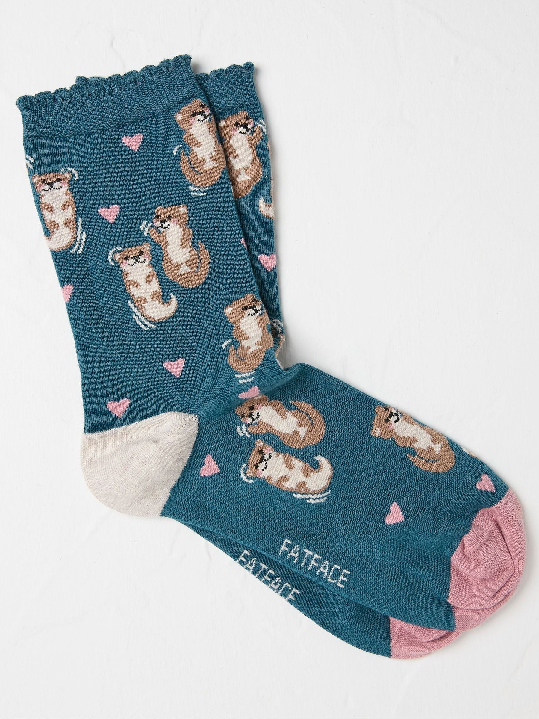 Green Otter Womens Socks 1 Pack (size 4-7) - Image 1 of 2