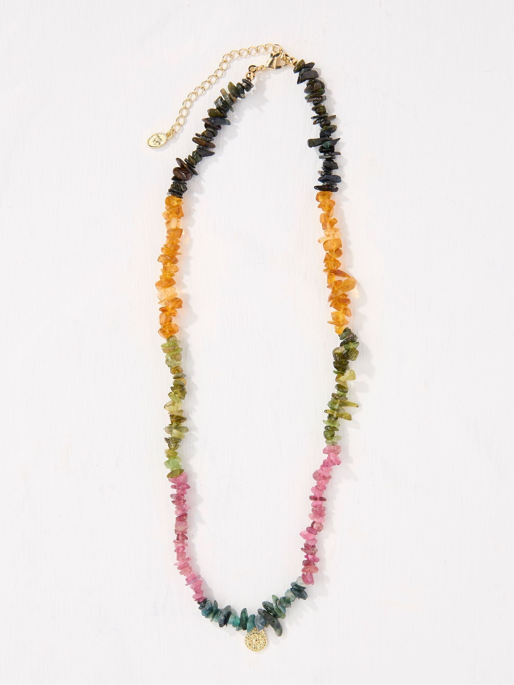 Multi Stone Necklace - Image 1 of 2 Multi Stone Necklace - Image 1 of 2