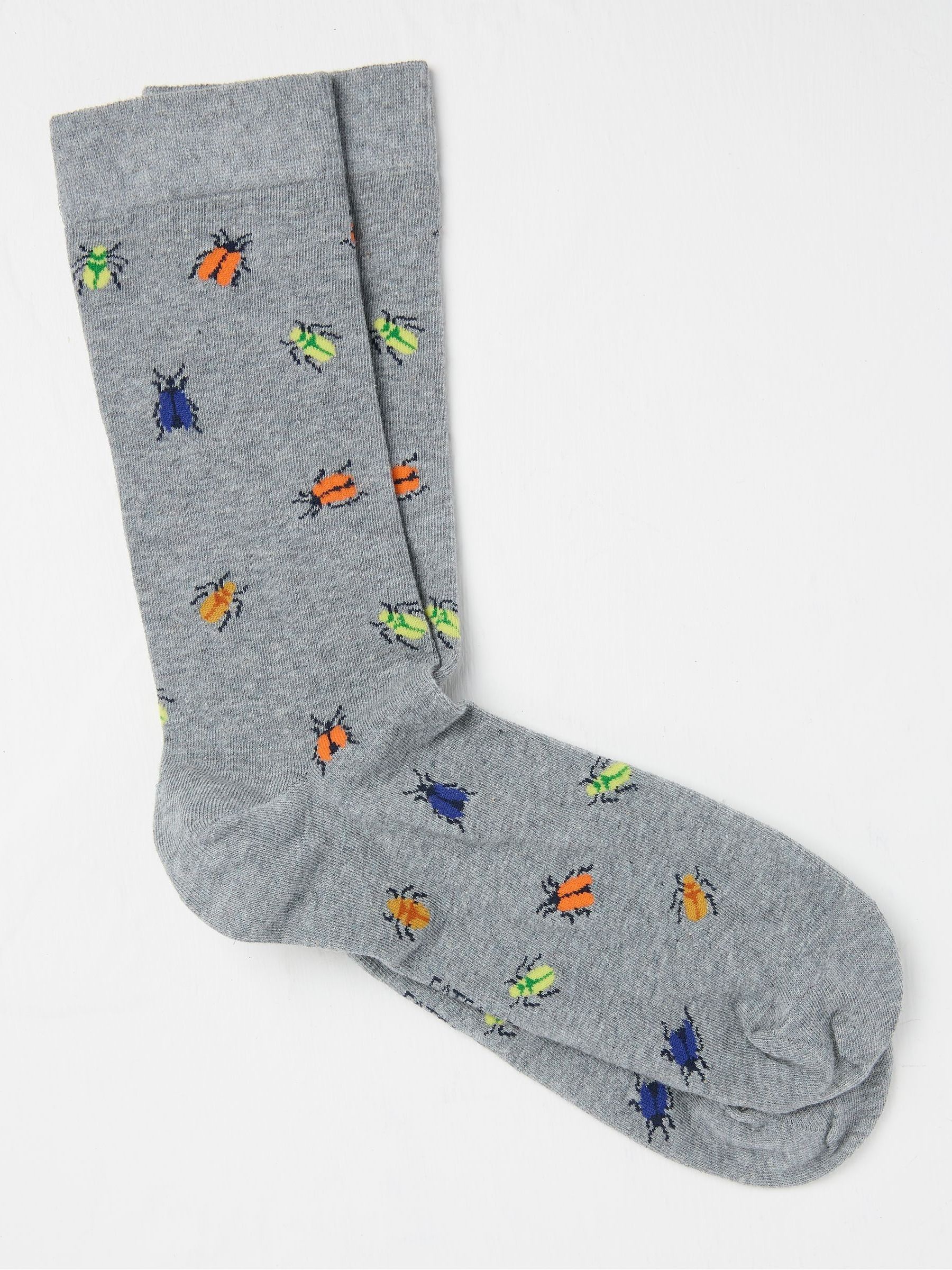 Grey Bugs Men's Socks 1 Pack - Image 1 of 2