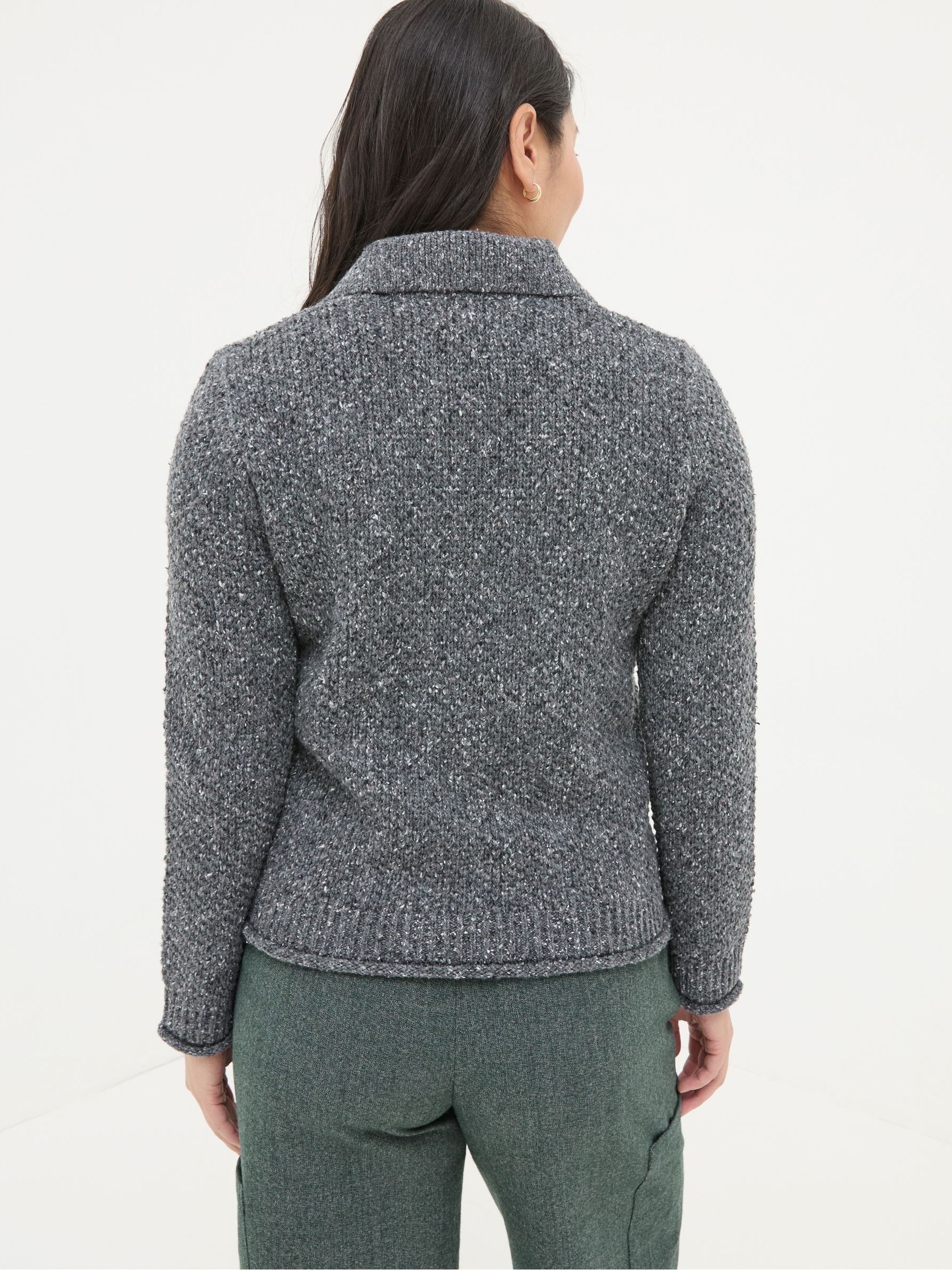 Natalie Grey Collar Cardigan - Image 2 of 5
