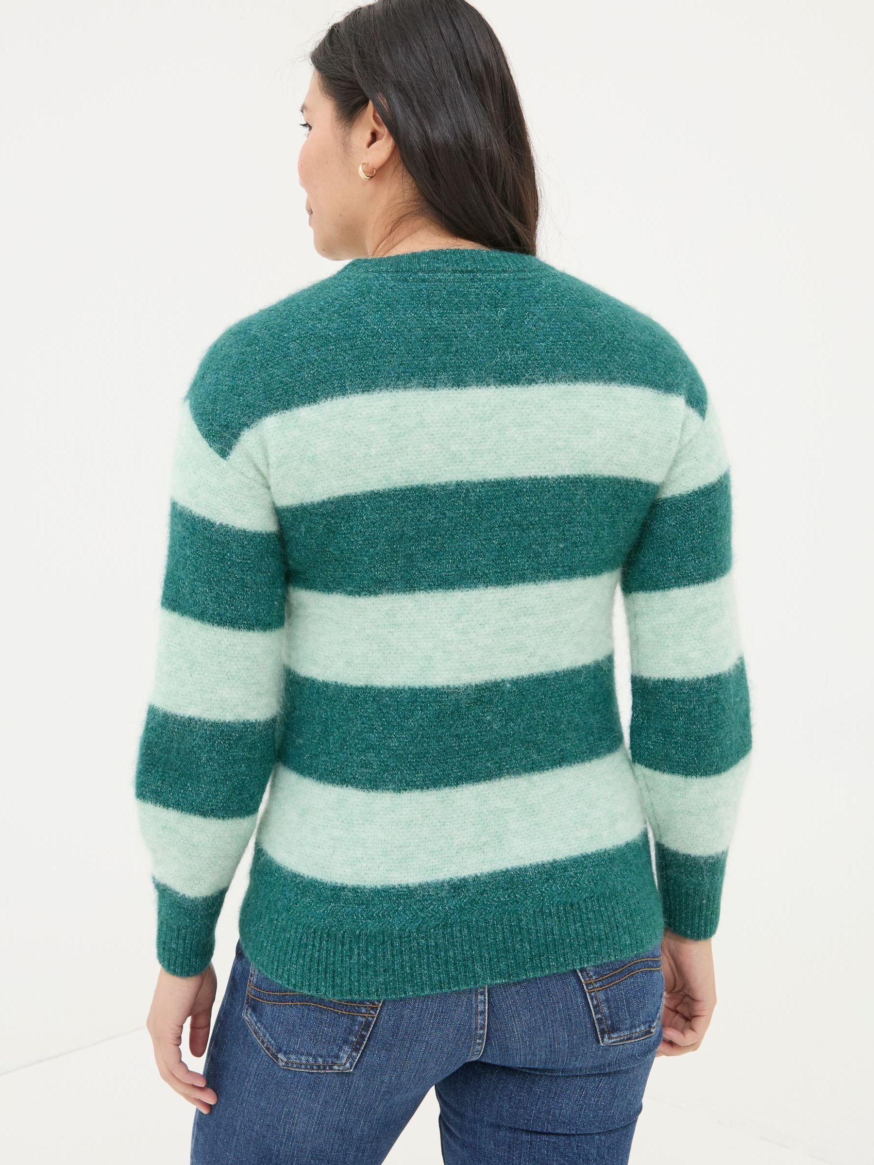 Revival Dark Teal Stripe Jumper - Image 2 of 5