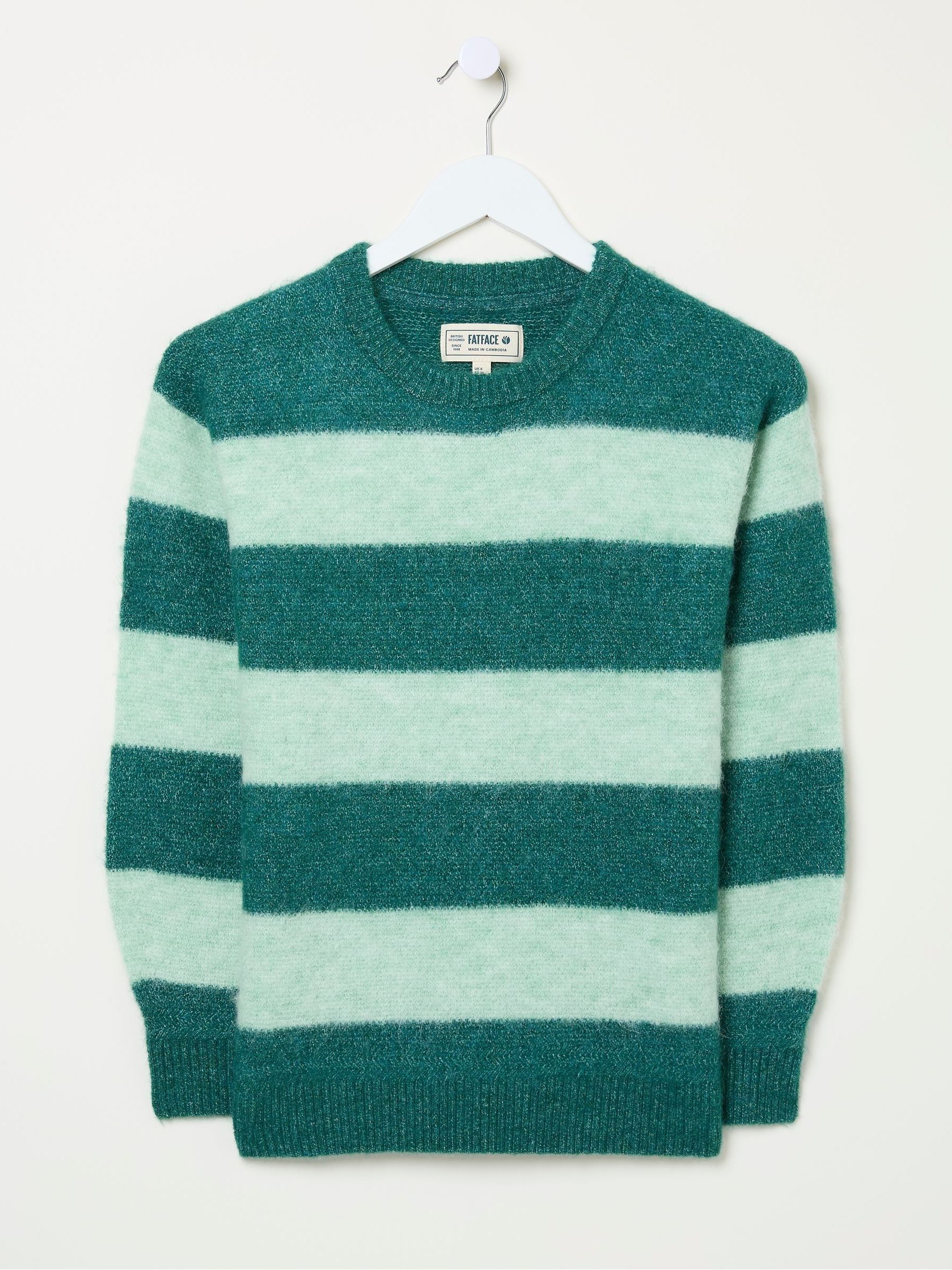 Revival Dark Teal Stripe Jumper - Image 5 of 5