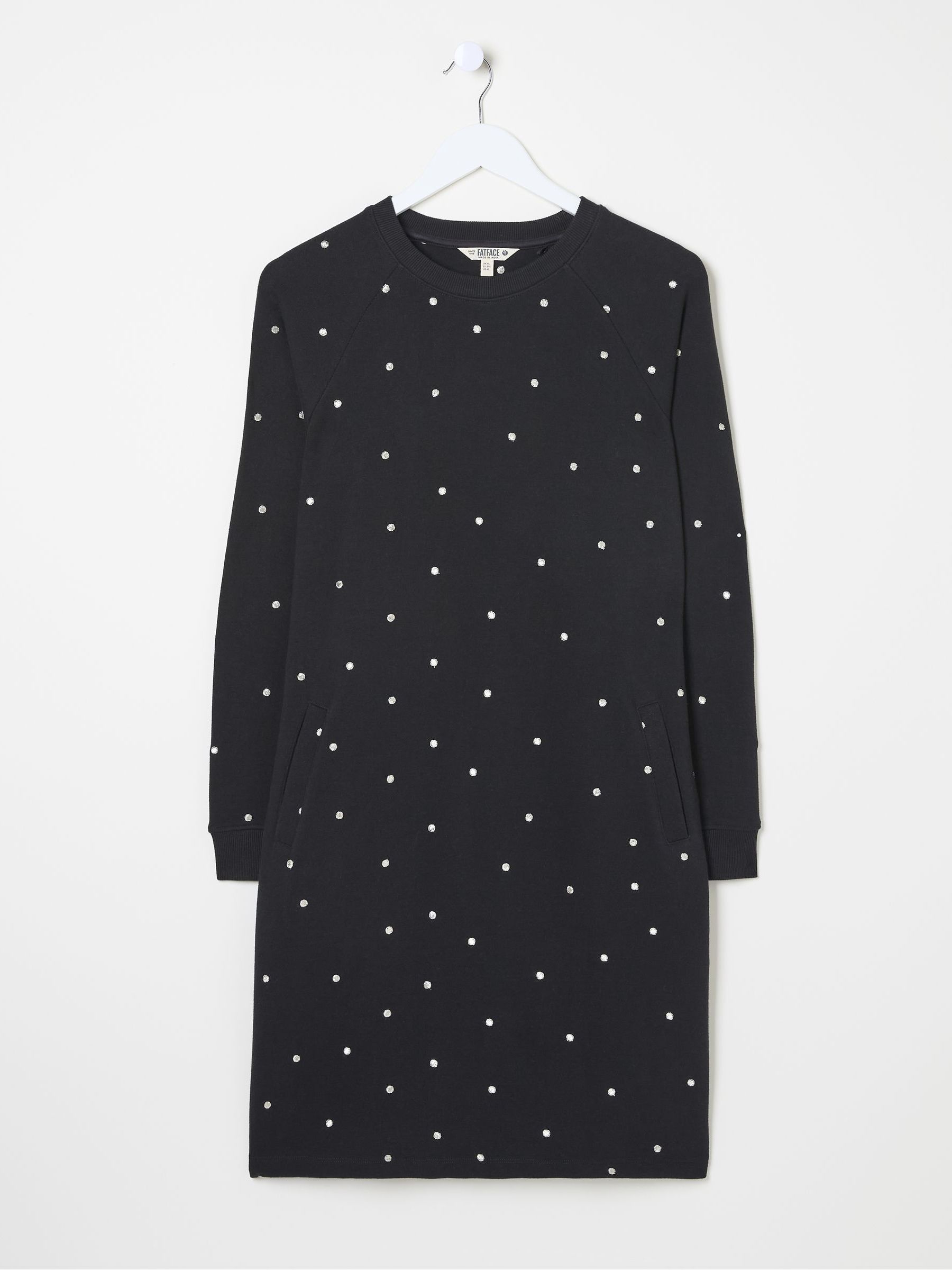 Georgia Black Embroidered Sweat Dress - Image 5 of 5