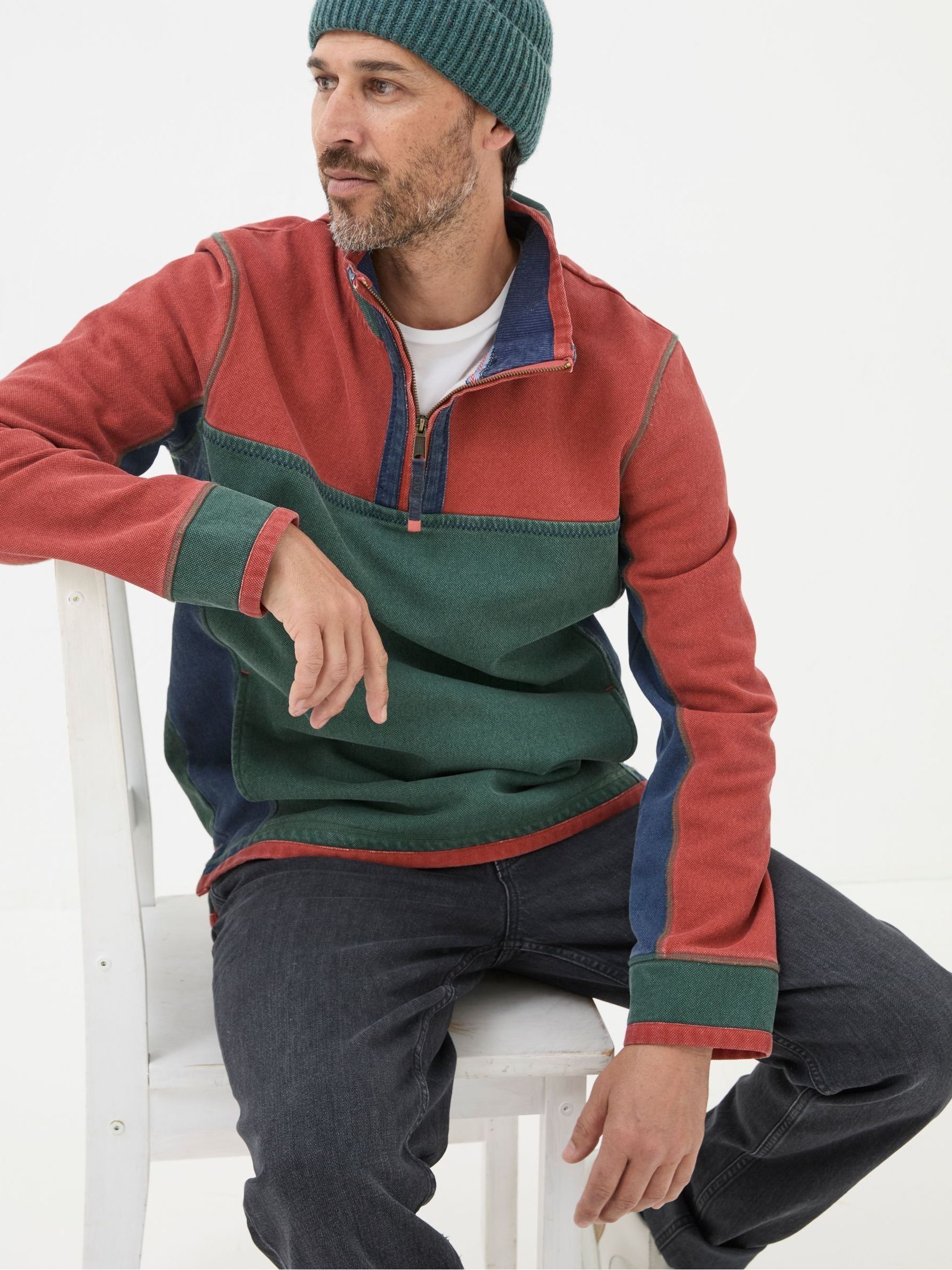 Airlie Orange Panel Sweatshirt - Image 4 of 7