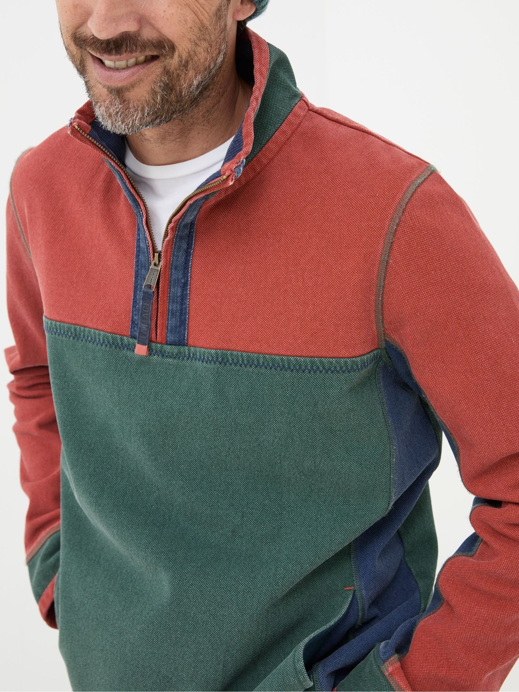 Airlie Orange Panel Sweatshirt - Image 6 of 7