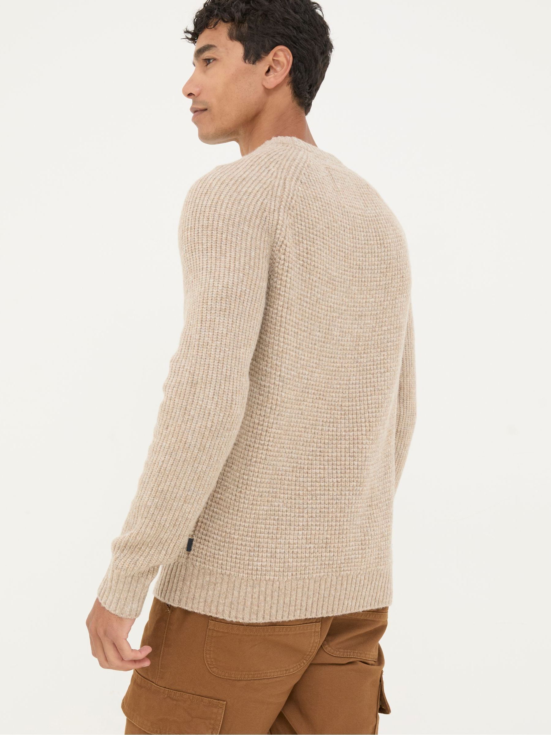 Calder Natural Crew Neck Jumper - Image 3 of 5