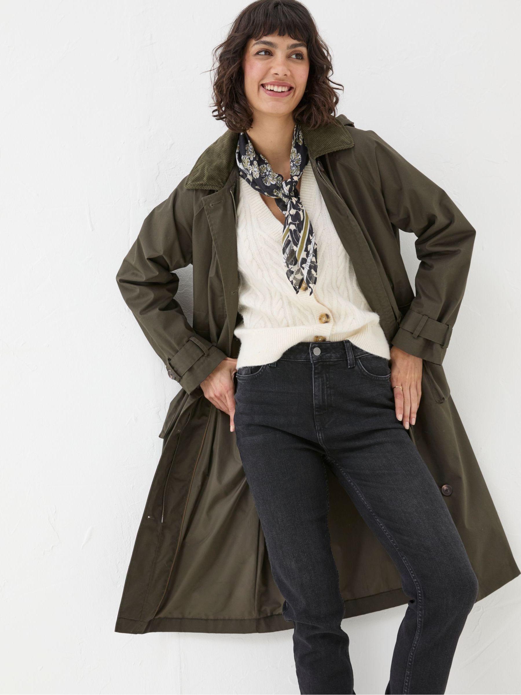Audrey Green Trench Coat - Image 1 of 6