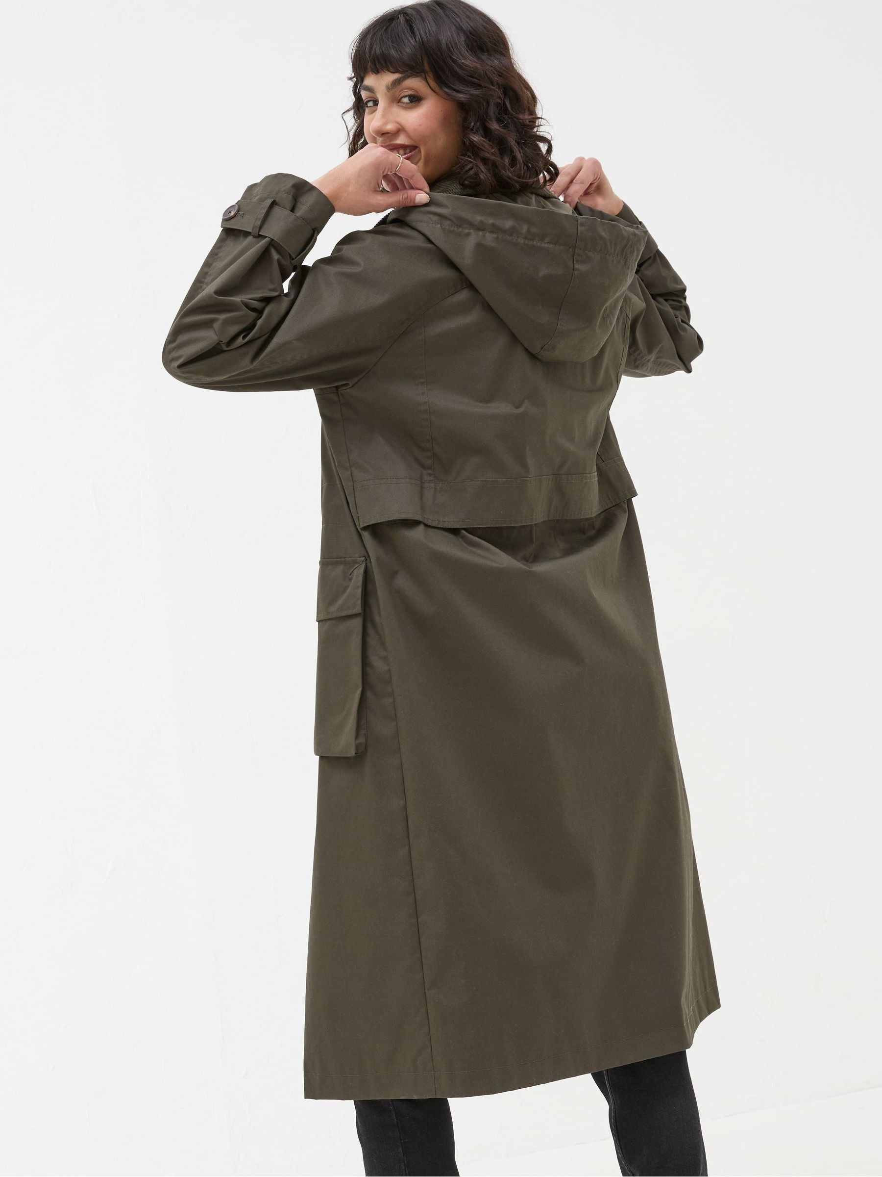 Audrey Green Trench Coat - Image 2 of 6