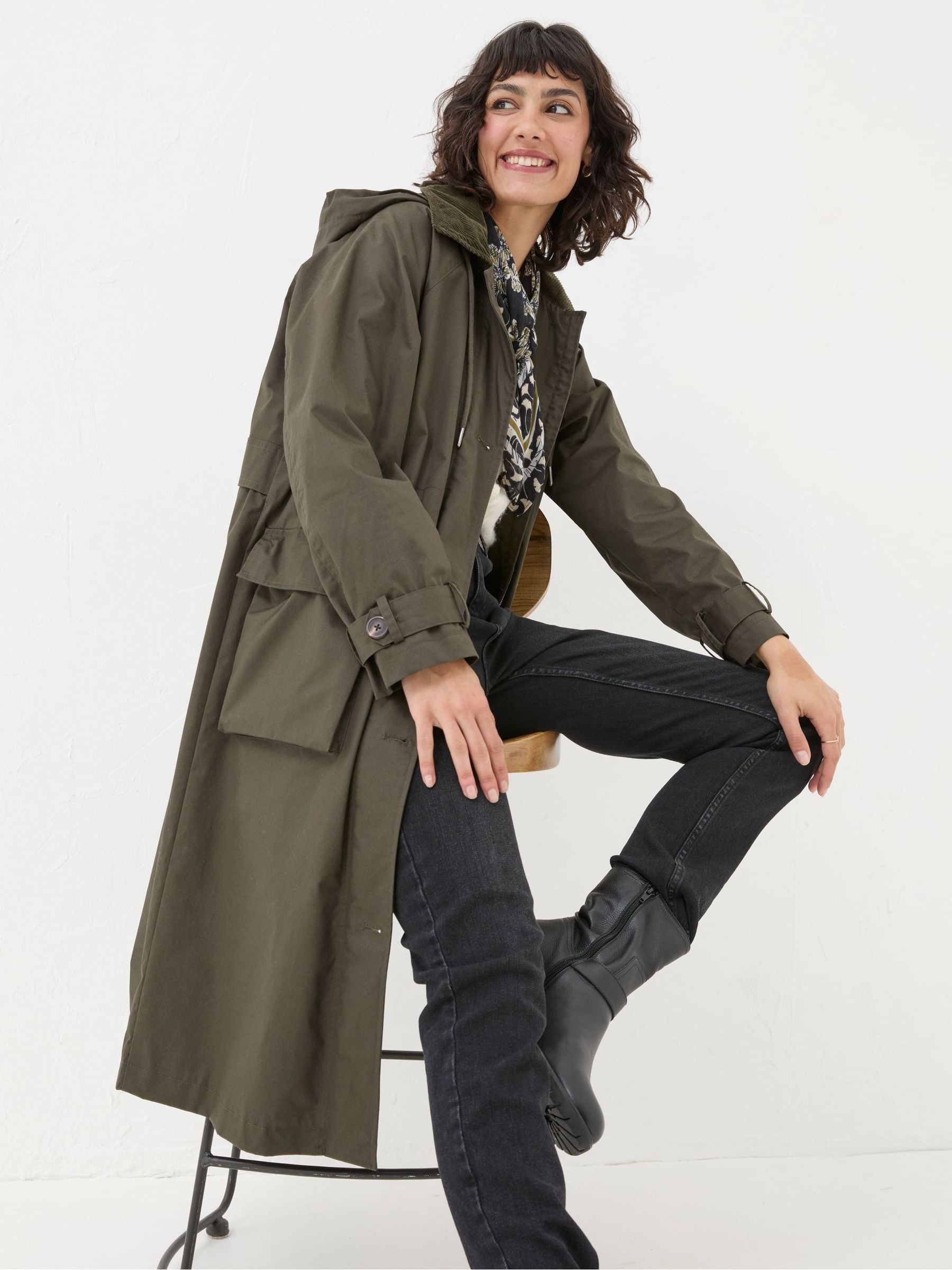 Audrey Green Trench Coat - Image 4 of 6