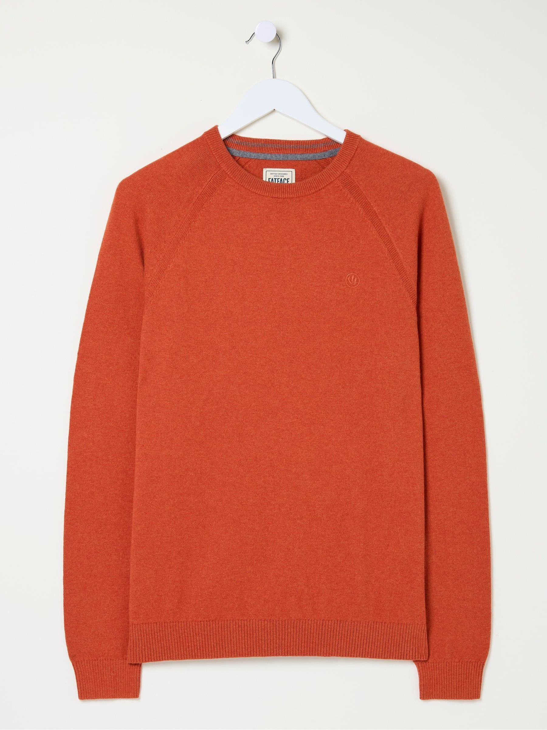 Rye Orange Cotton Cashmere Crew Neck Jumper - Image 5 of 5