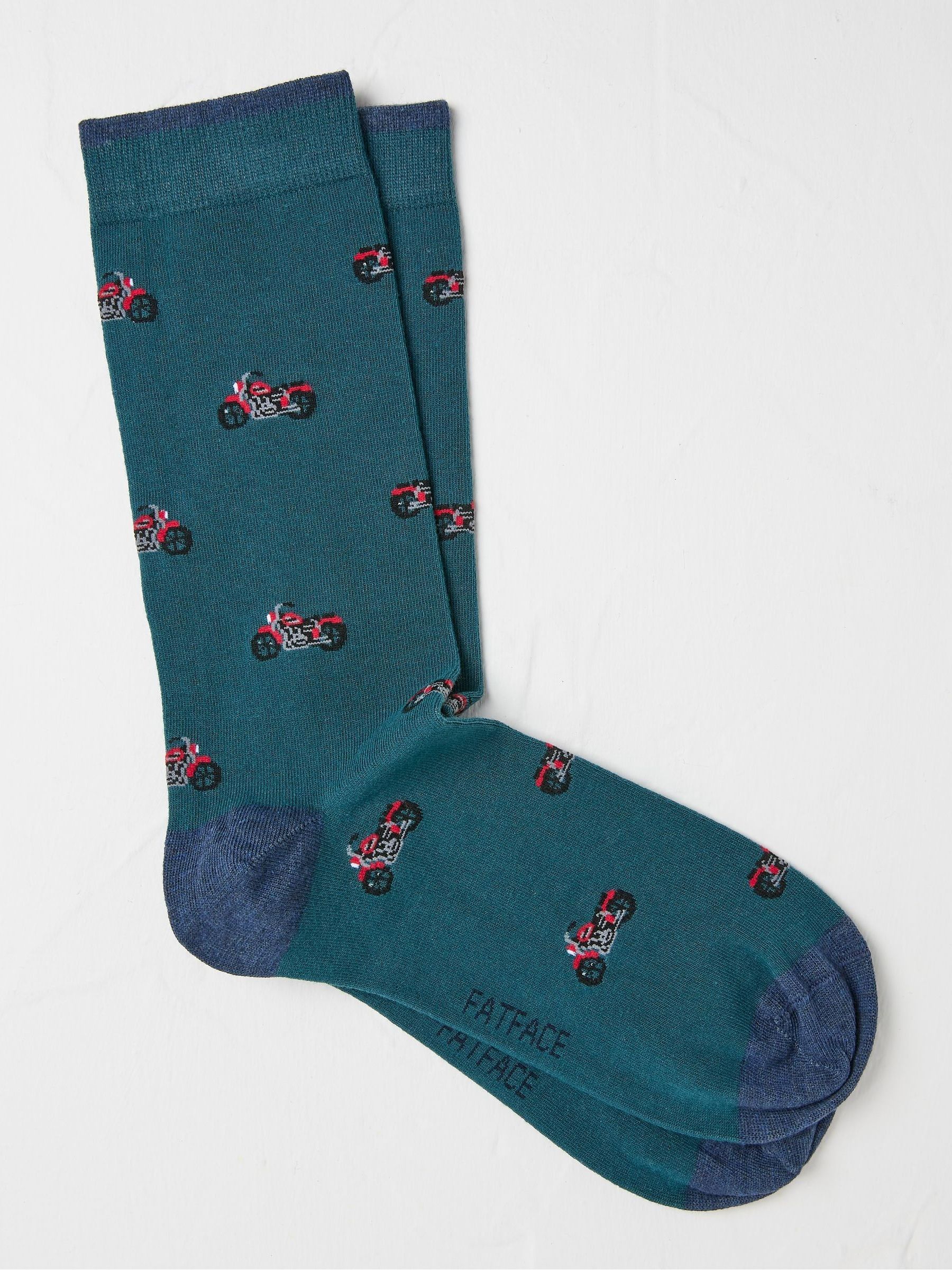Blue Motorbike Men's Socks 1 Pack - Image 1 of 2