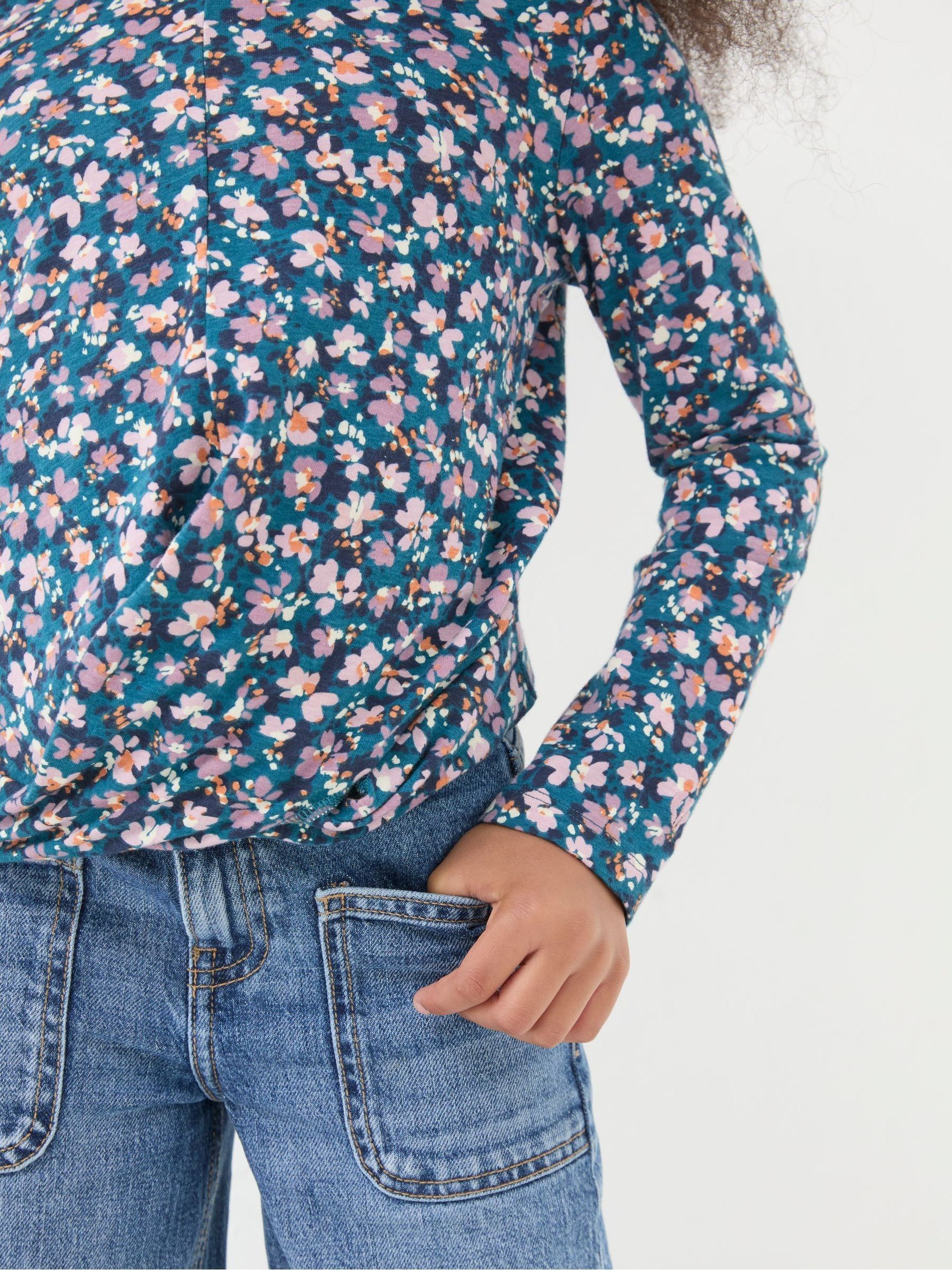 Blue Floral Knot T Shirt - Image 4 of 5