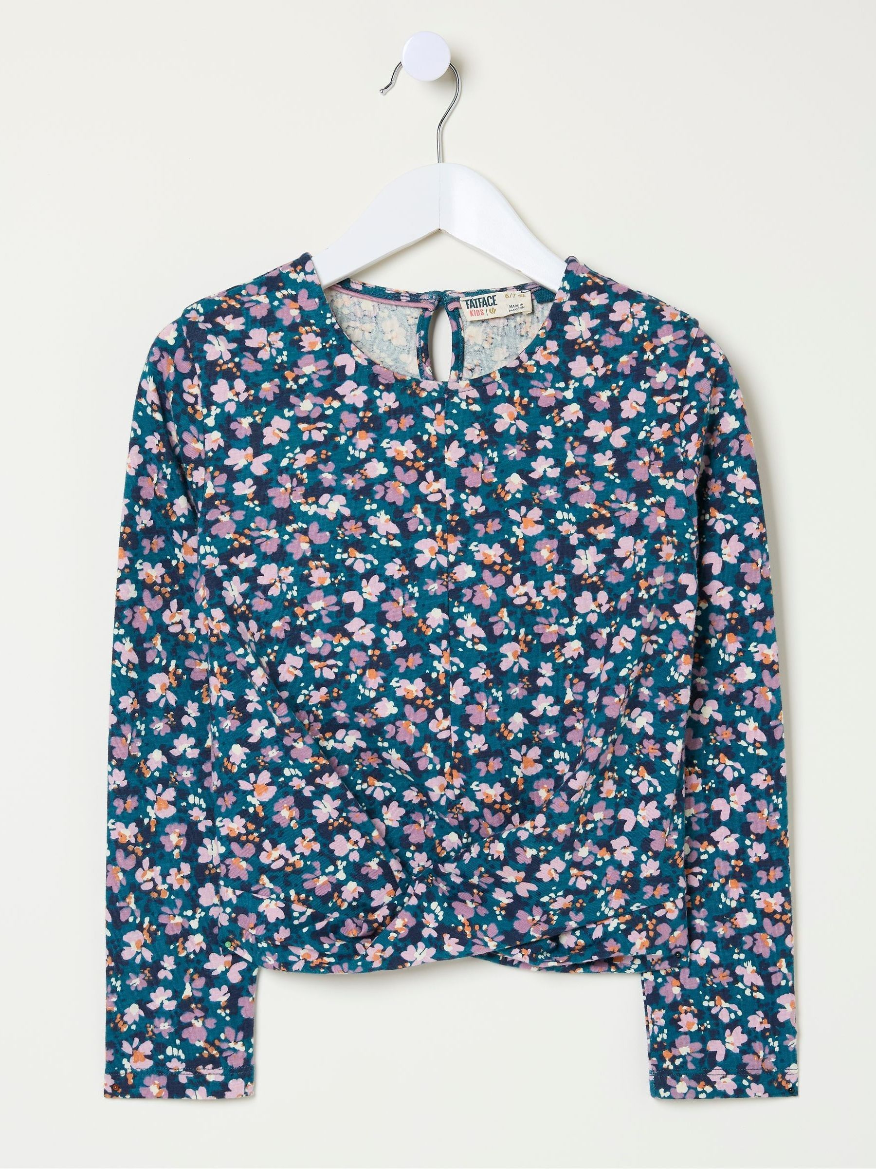 Blue Floral Knot T Shirt - Image 5 of 5 Blue Floral Knot T Shirt - Image 5 of 5