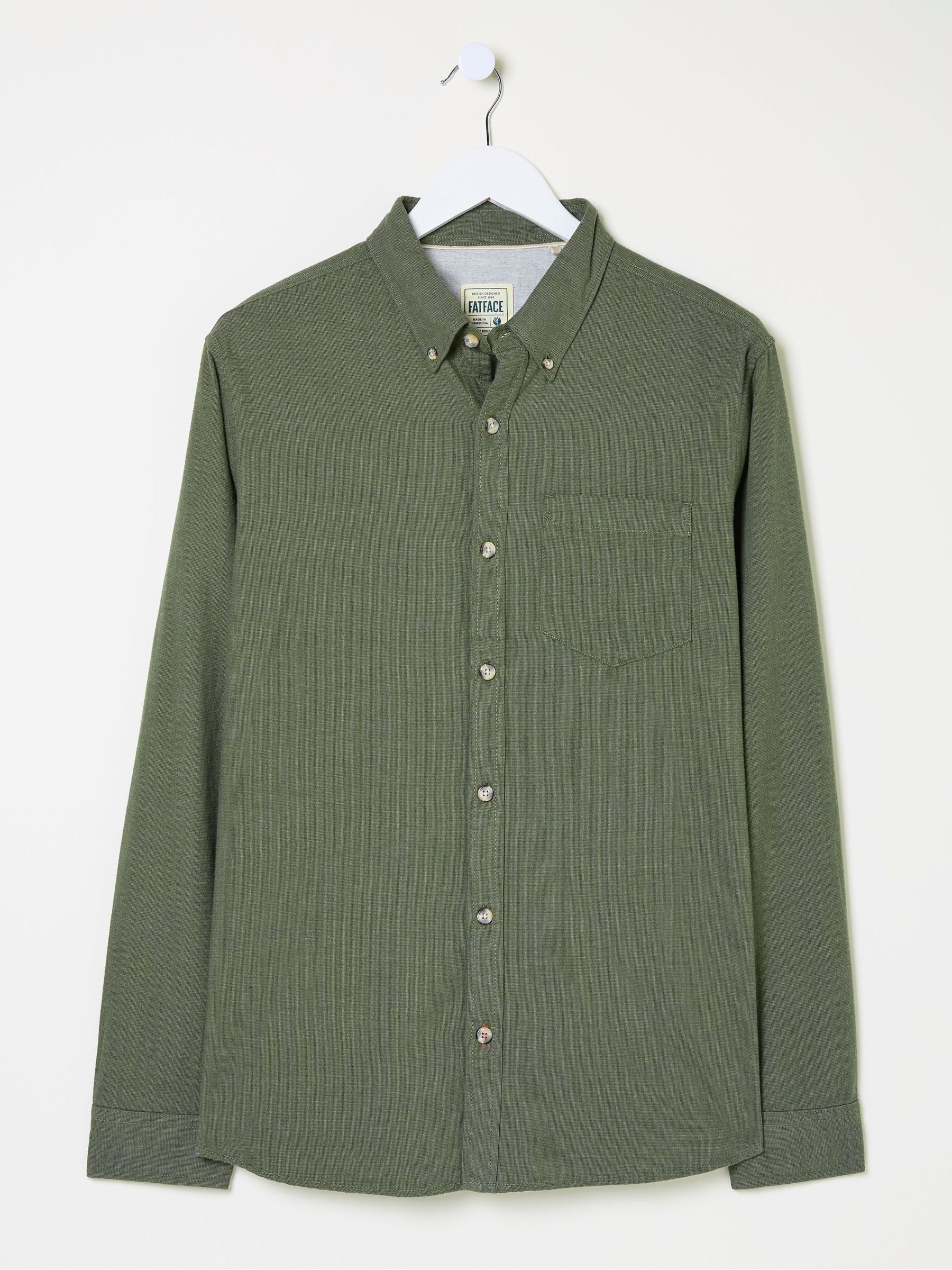 Green Long Sleeve Tadlow Shirt - Image 5 of 5 Green Long Sleeve Tadlow Shirt - Image 5 of 5