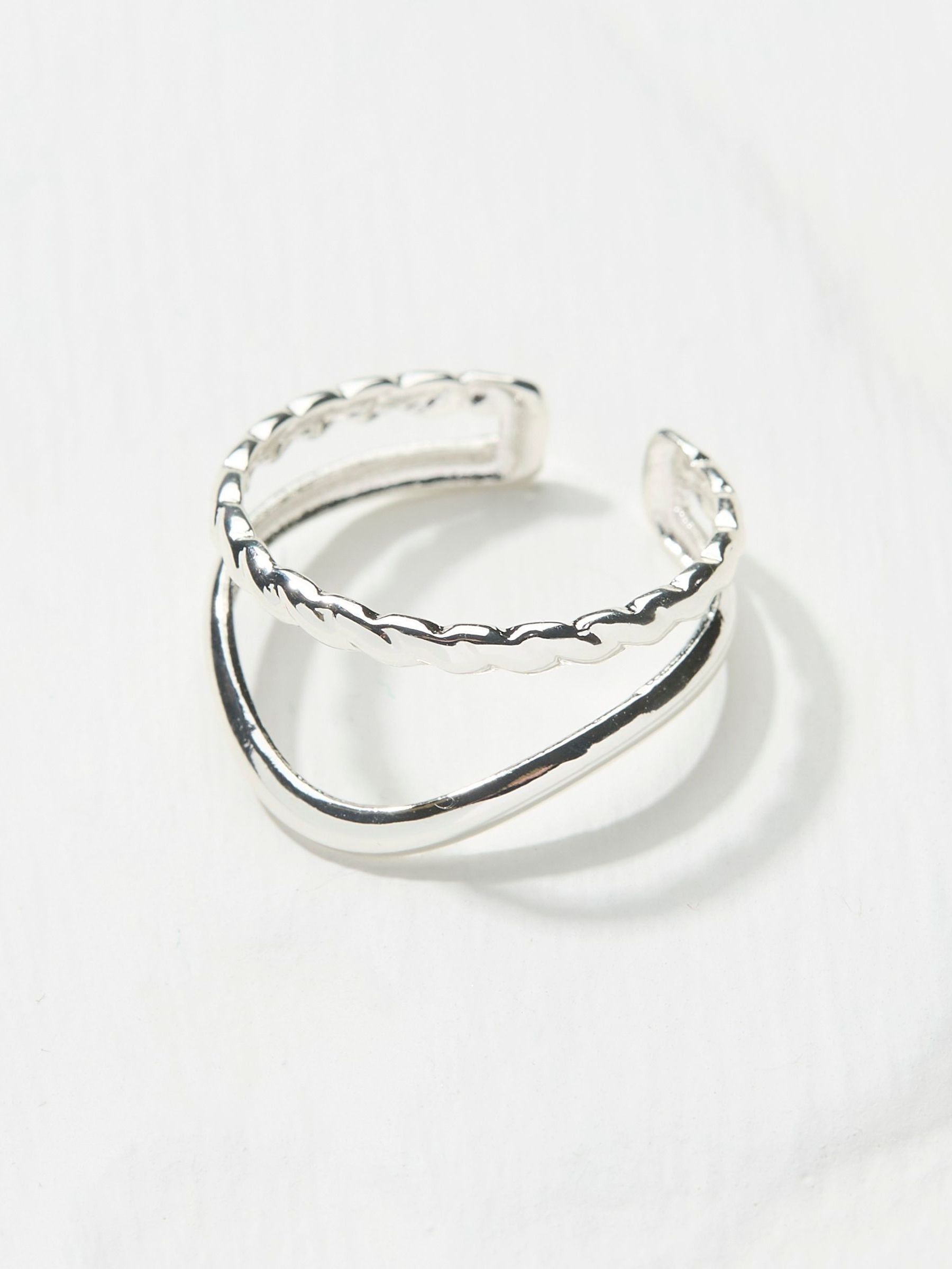 Silver Tone Stacked Ring - Image 1 of 2