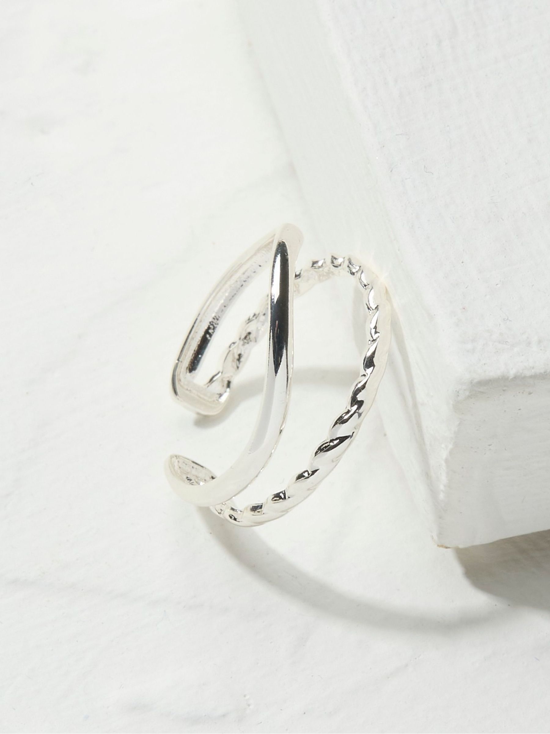 Silver Tone Stacked Ring - Image 2 of 2