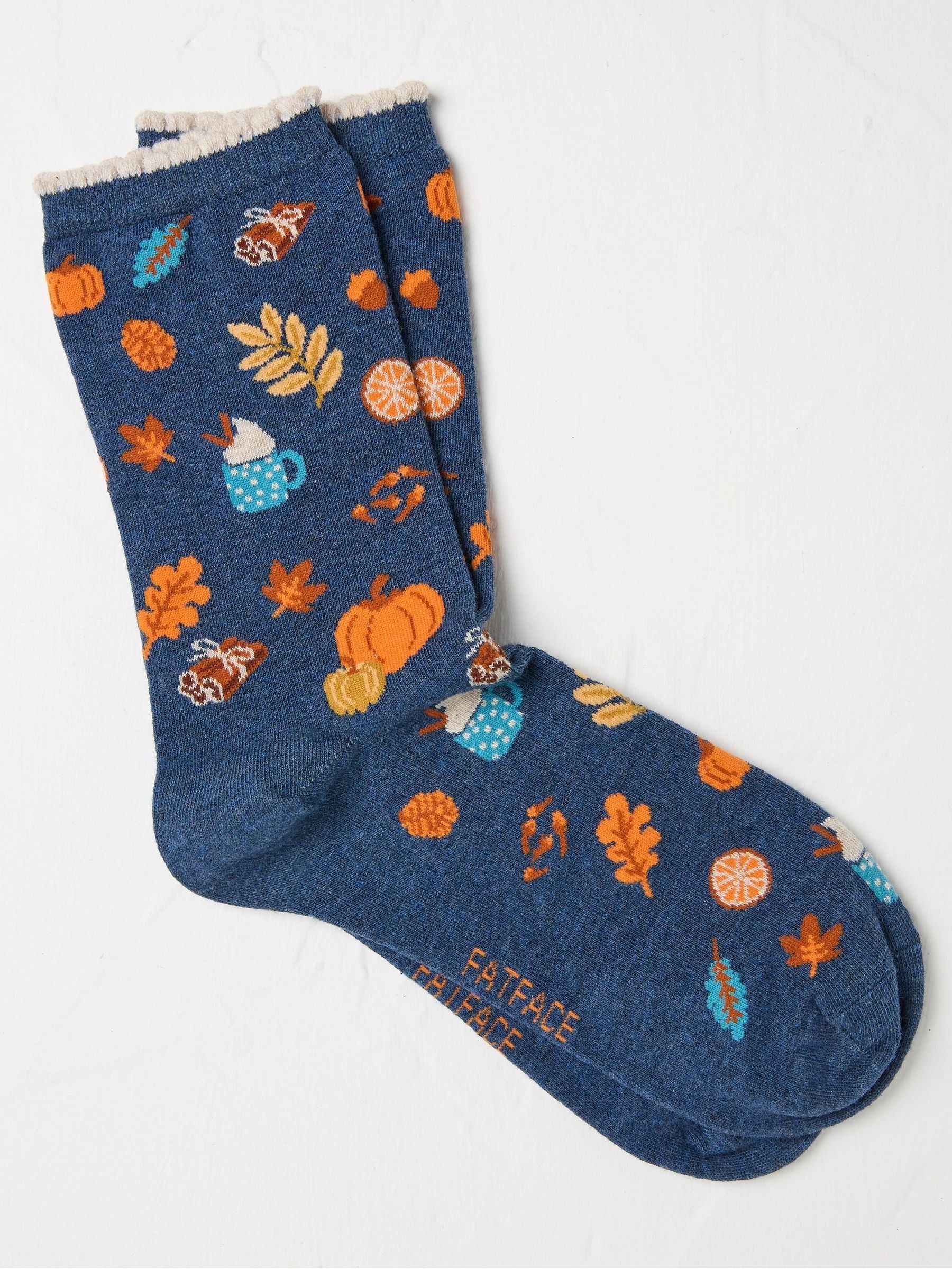 Blue Autumn Socks 1PK - Image 1 of 2