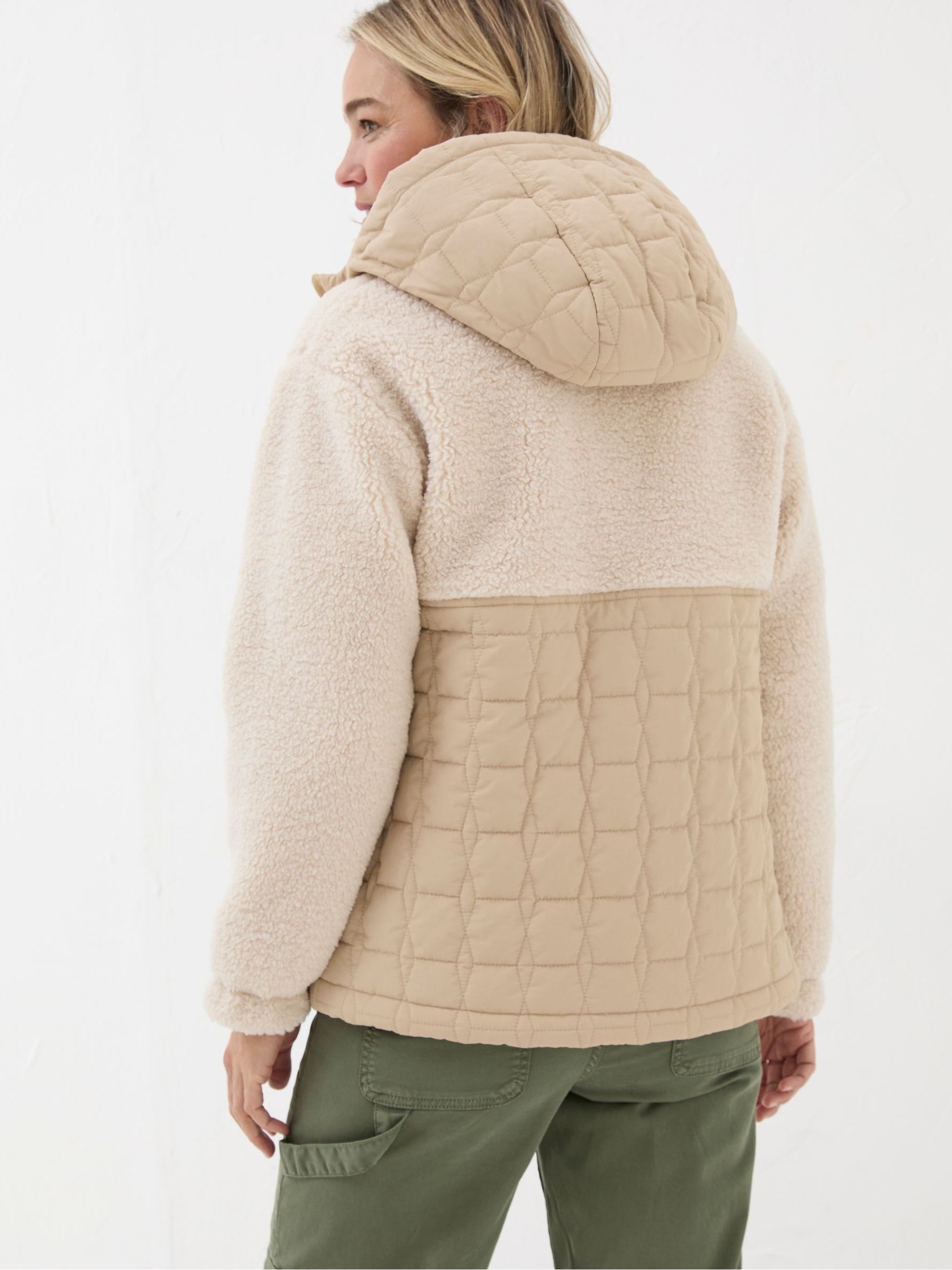 Honey Natural Fleece Quilted Jacket - Image 2 of 6