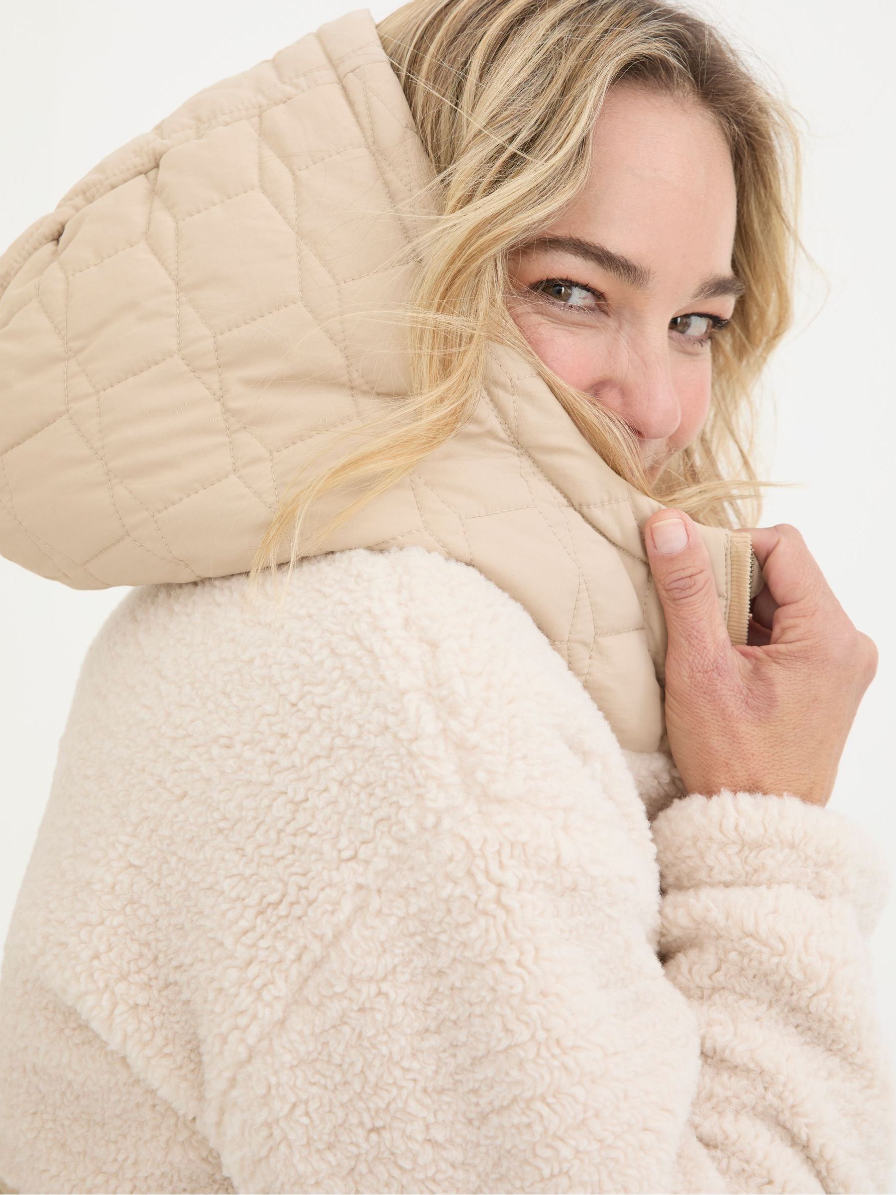 Honey Natural Fleece Quilted Jacket - Image 4 of 6