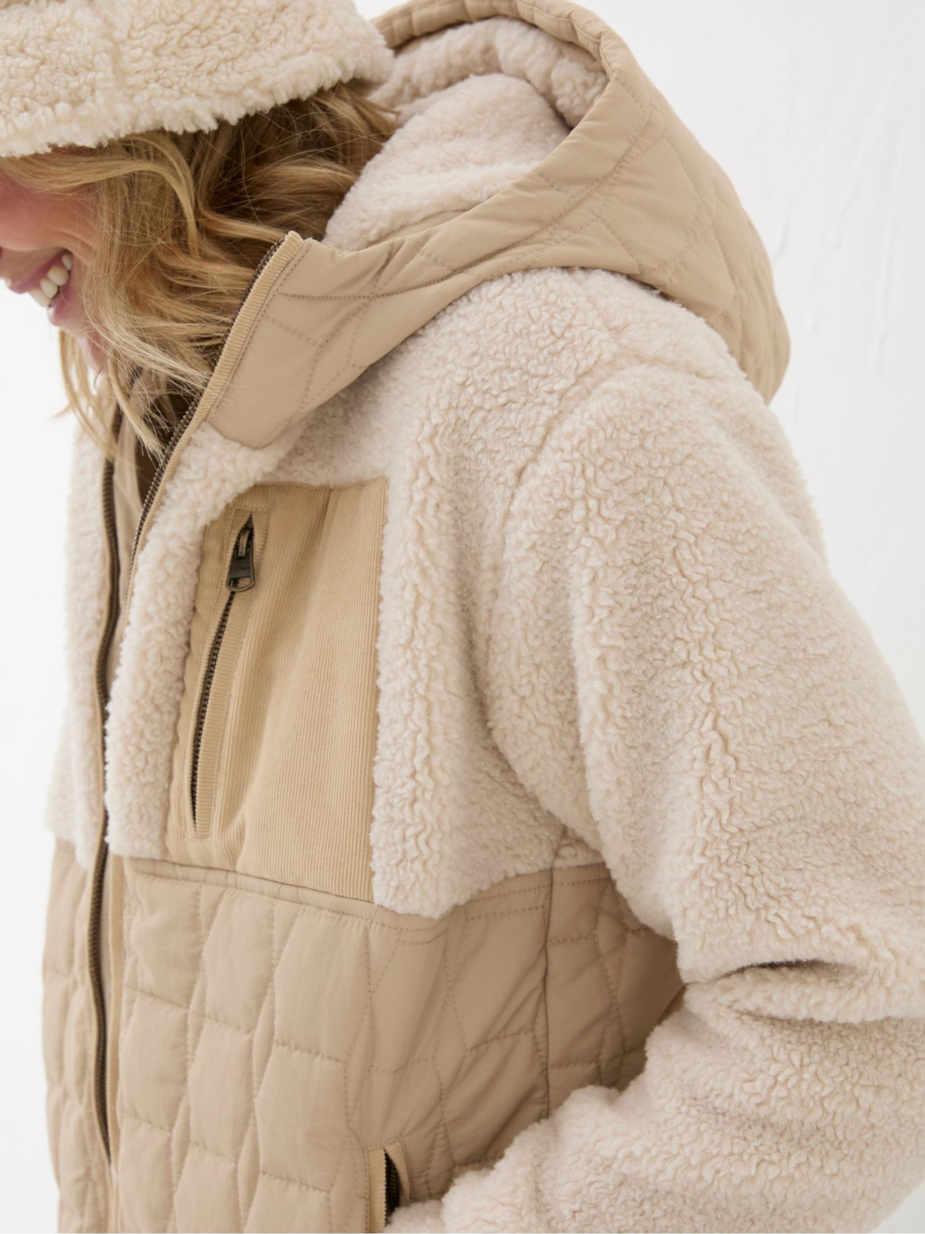 Honey Natural Fleece Quilted Jacket - Image 5 of 6