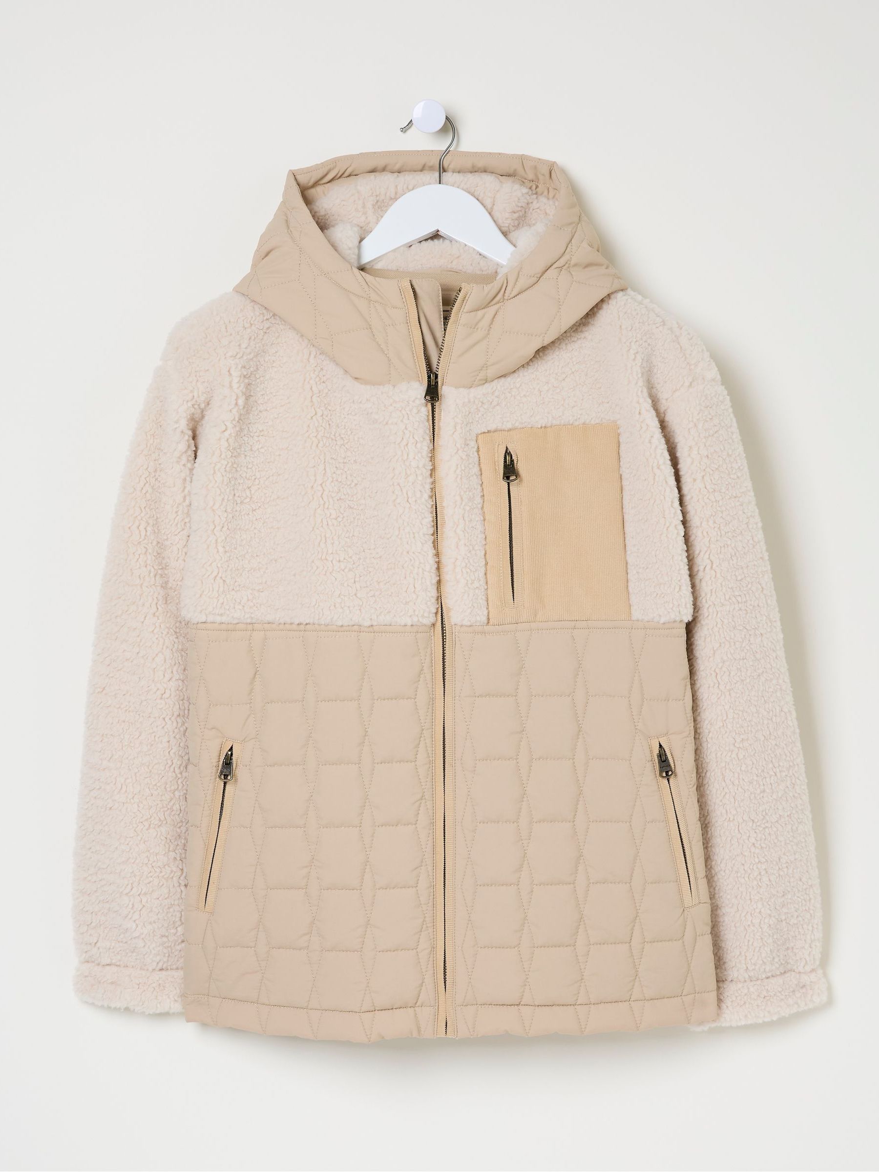 Honey Natural Fleece Quilted Jacket - Image 6 of 6