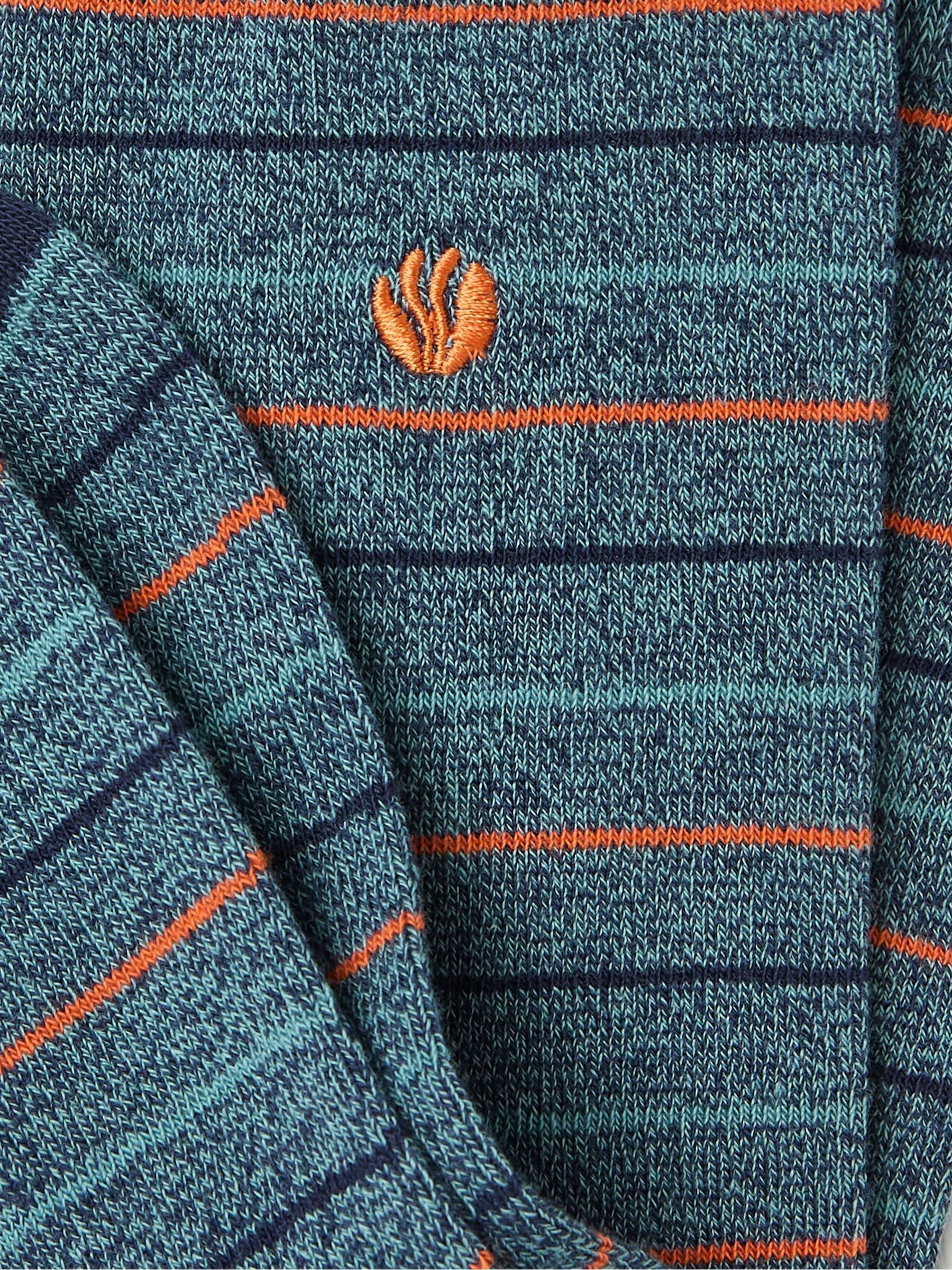 Green Stripe Men's Socks 1 Pack - Image 2 of 2