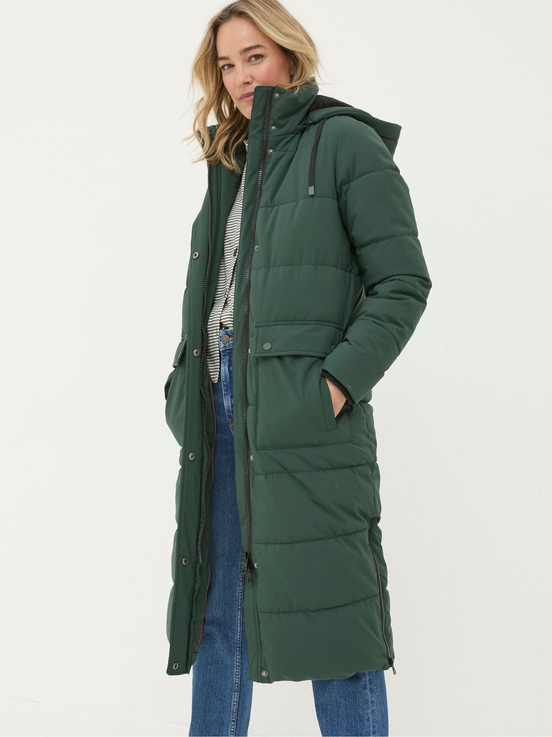 Harley Green Long Puffer Coat - Image 2 of 6