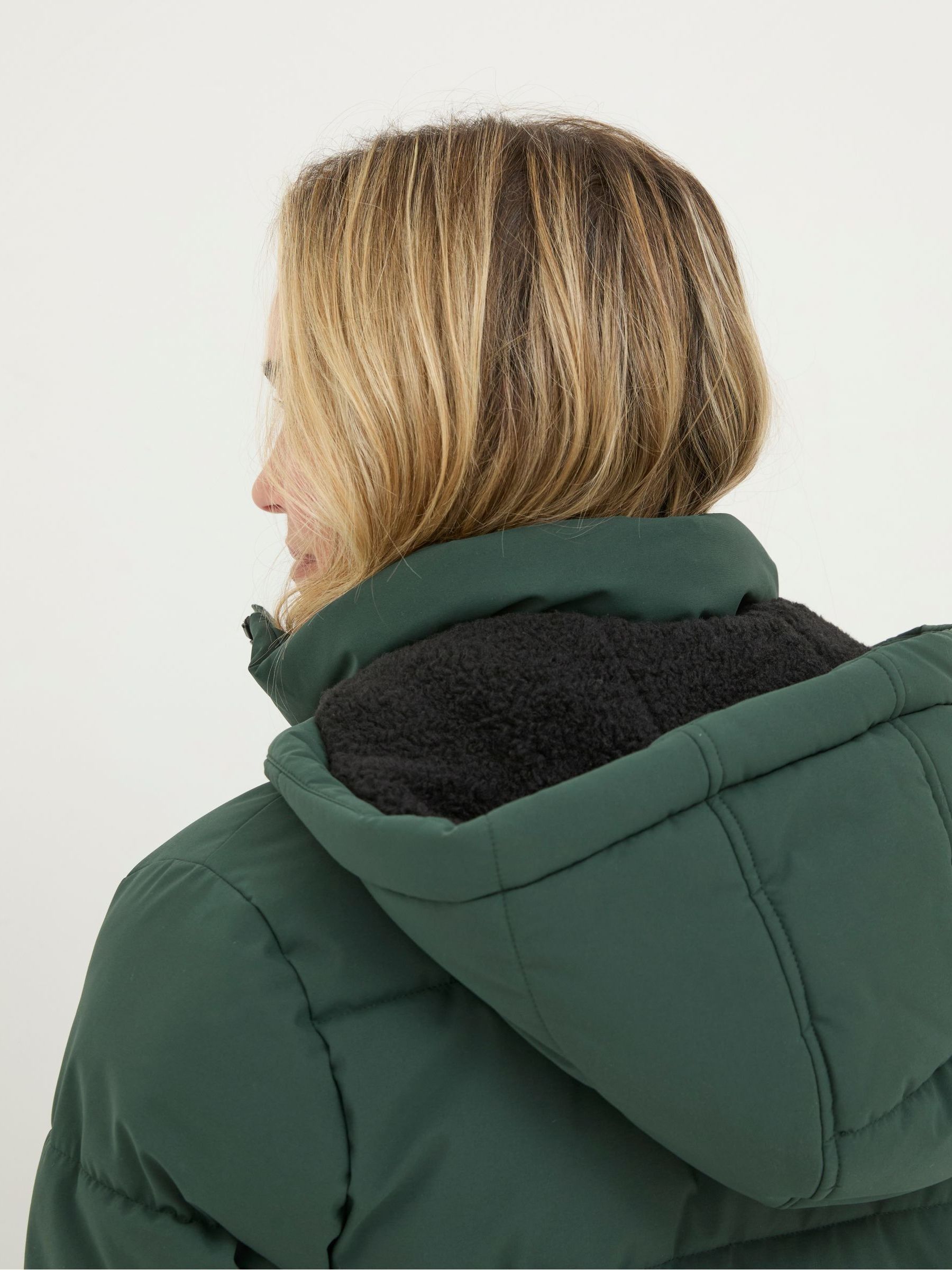 Harley Green Long Puffer Coat | FatFace USA